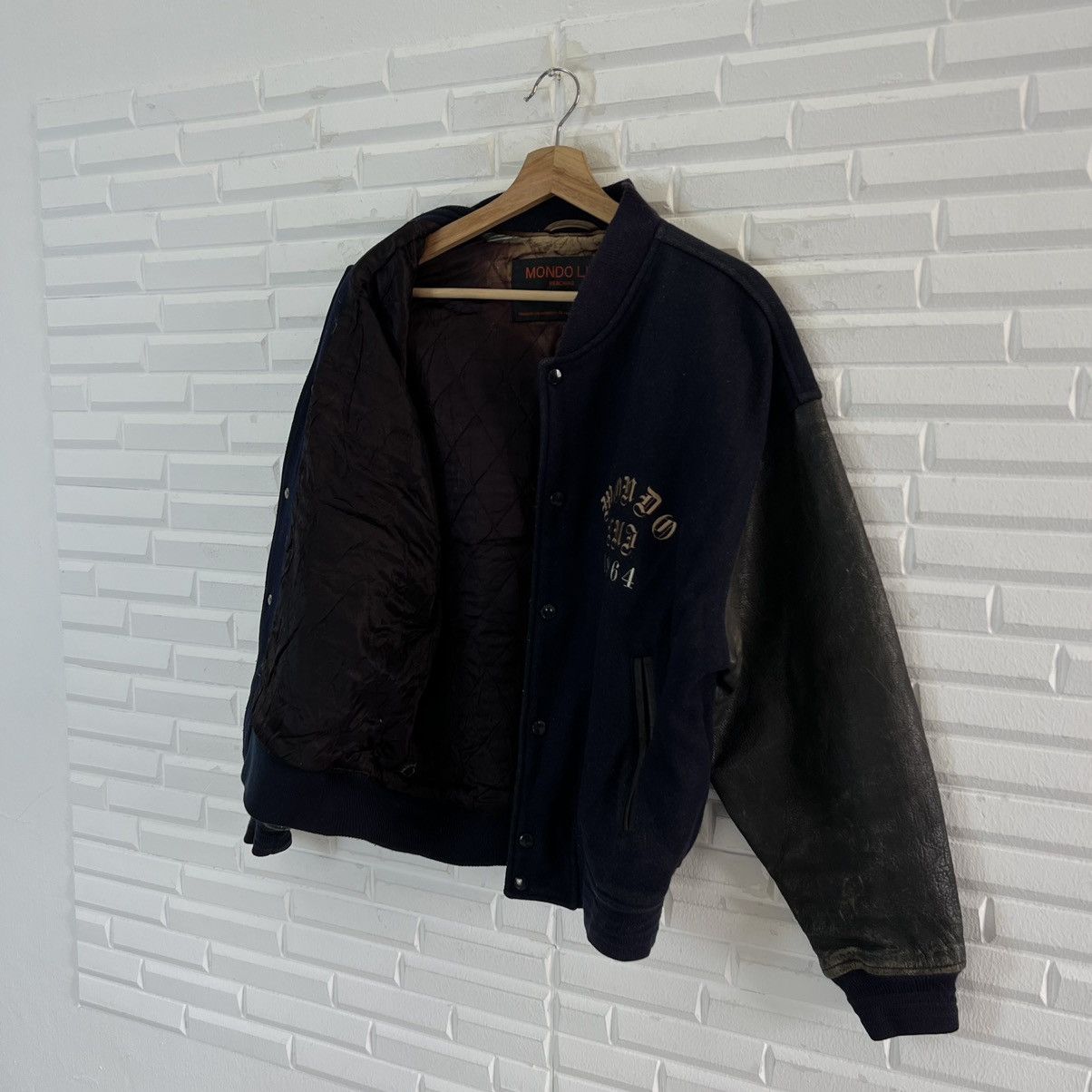 Japanese Brand VINTAGE VARSITY JACKET MONDO LUI BIG LOGO LEATHER HANDLING Size US M / EU 48-50 / 2 - 12 Thumbnail