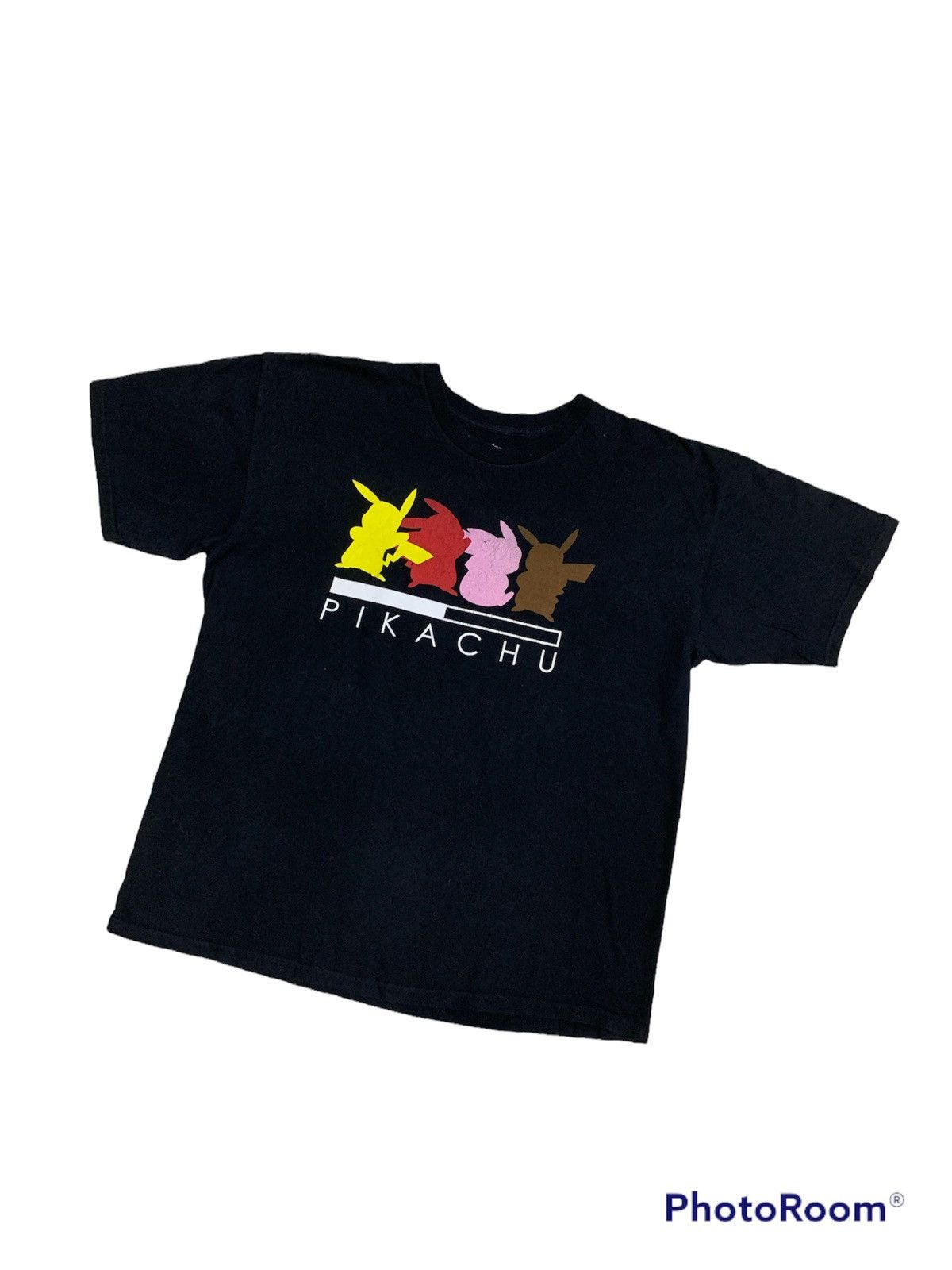 image of Vintage Y2K Pokemon Pikachu Shirt in Black, Men's (Size XL)