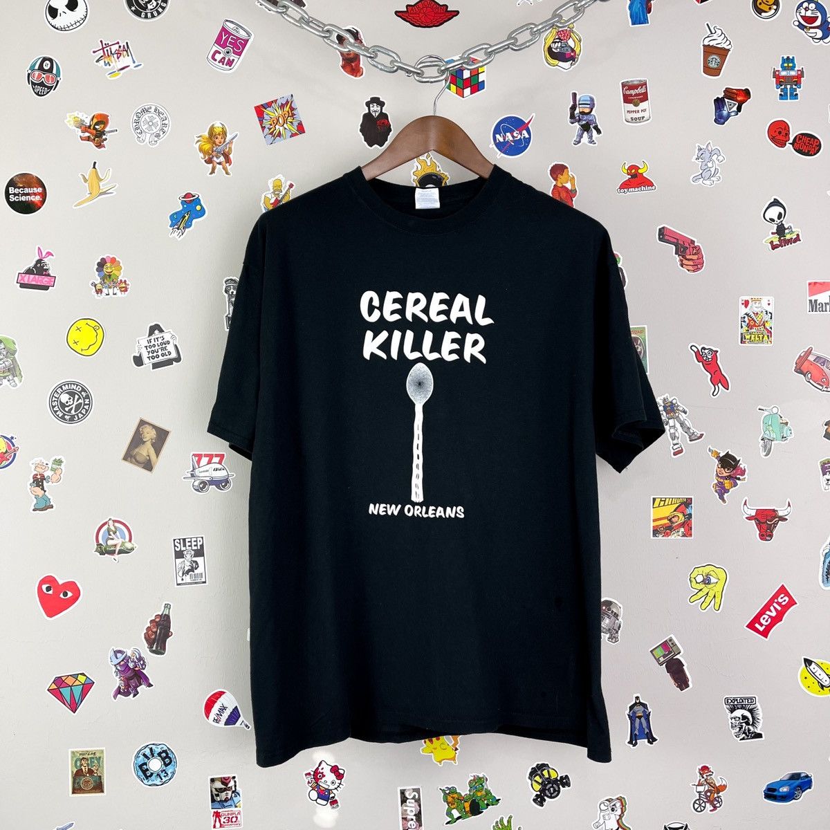 Vintage Vintage Humor Cereal Killer Spoon New Orleans Tee Size US XL / EU 56 / 4 - 1 Thumbnail