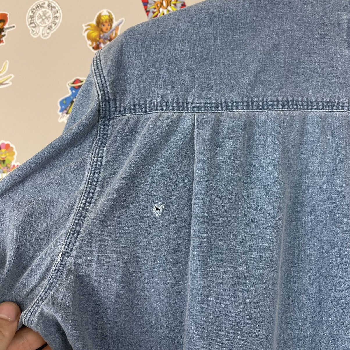 Vintage Vintage 90s Workwear Chore Shirt w/ Velcro Pockets Size US L / EU 52-54 / 3 - 8 Thumbnail