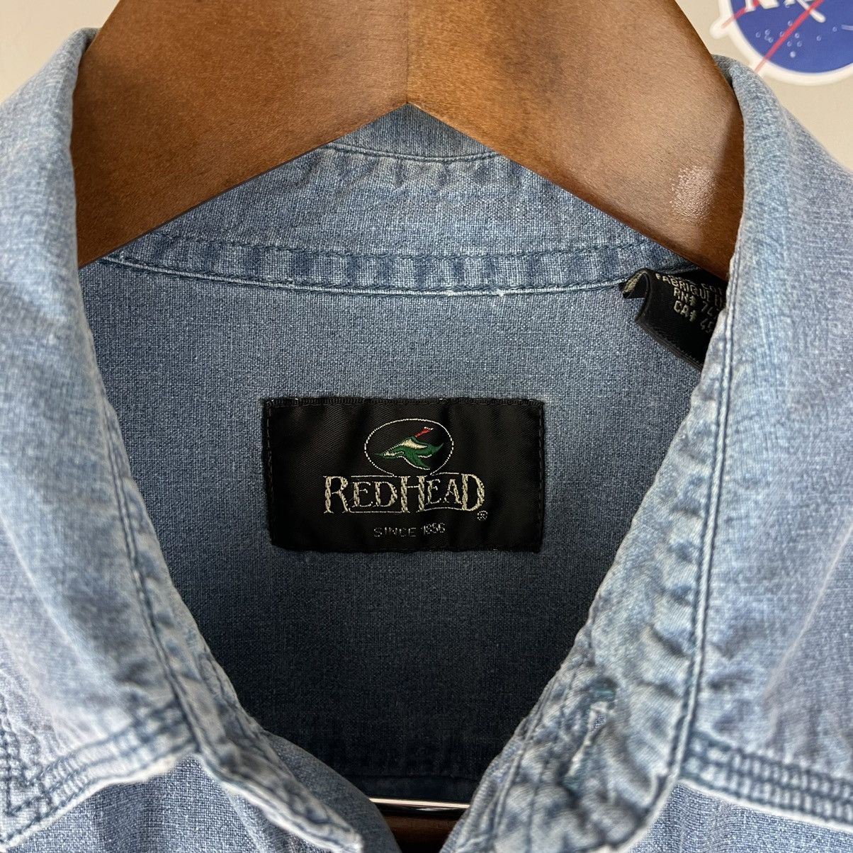Vintage Vintage 90s Workwear Chore Shirt w/ Velcro Pockets Size US L / EU 52-54 / 3 - 5 Thumbnail