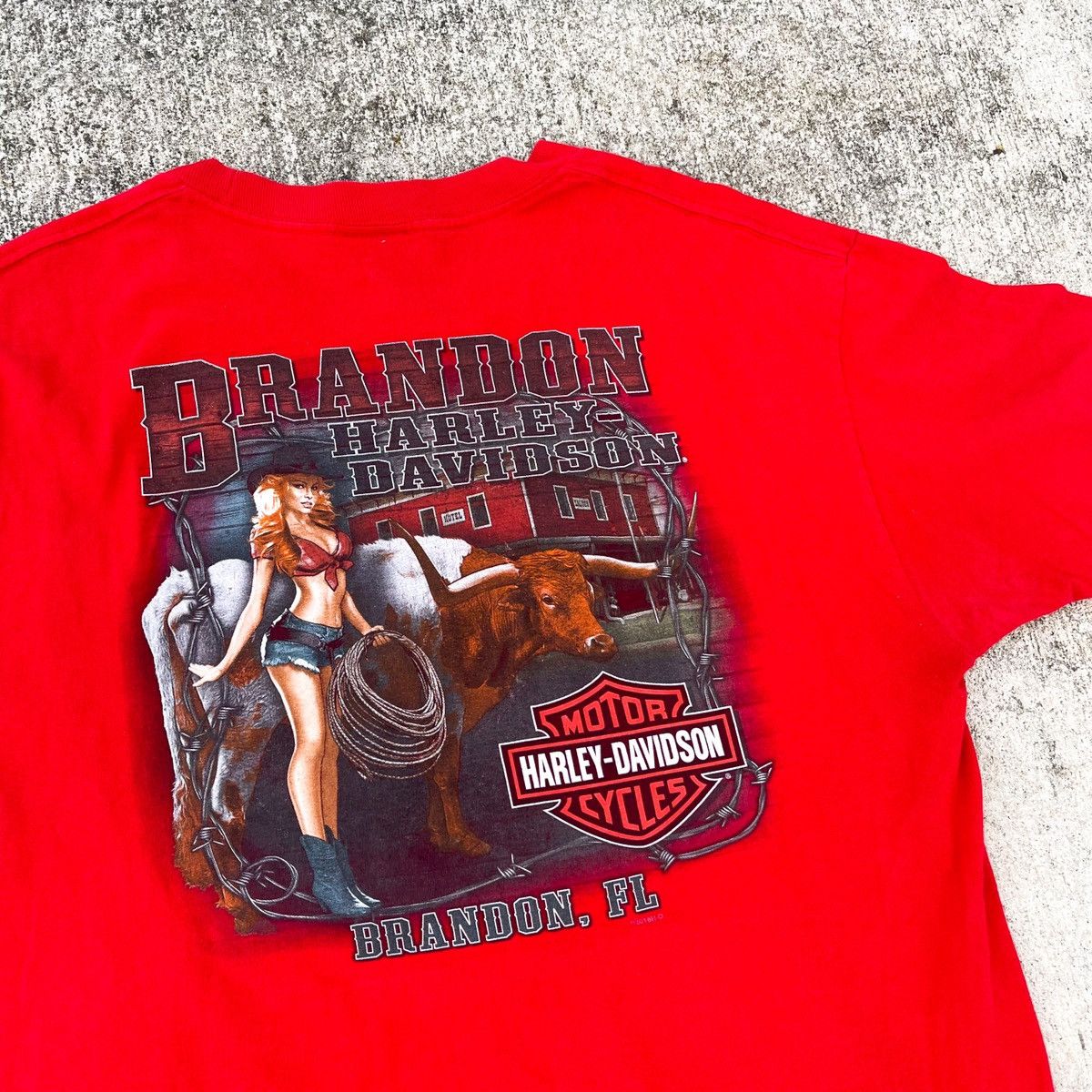 Harley Davidson × Vintage Harley Davidson Biker American Motorcycle Tee Size US L / EU 52-54 / 3 - 1 Thumbnail