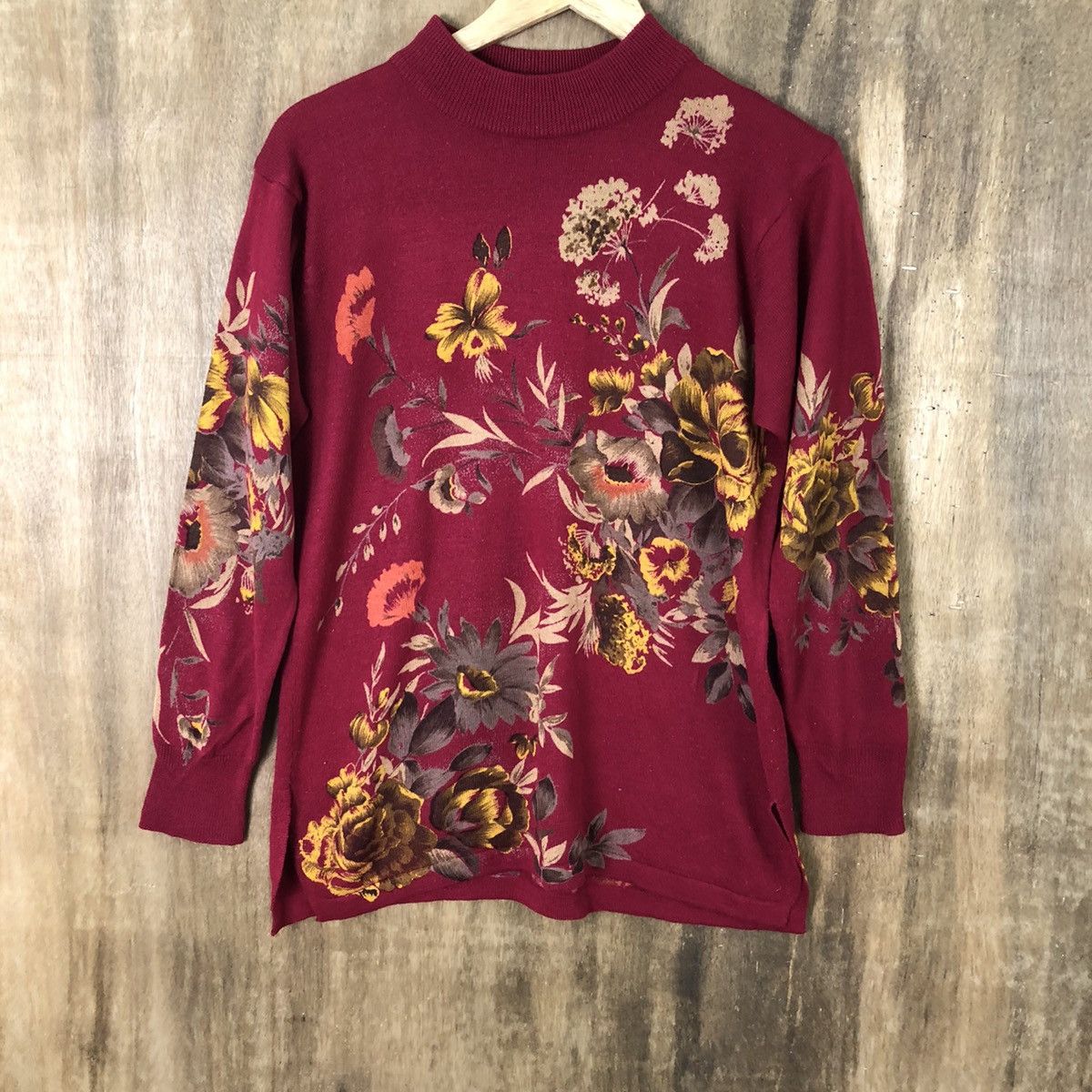 Vintage F’Styles Red Flower Knitwear Vintage #6193 Size M / US 6-8 / IT 42-44 - 3 Thumbnail
