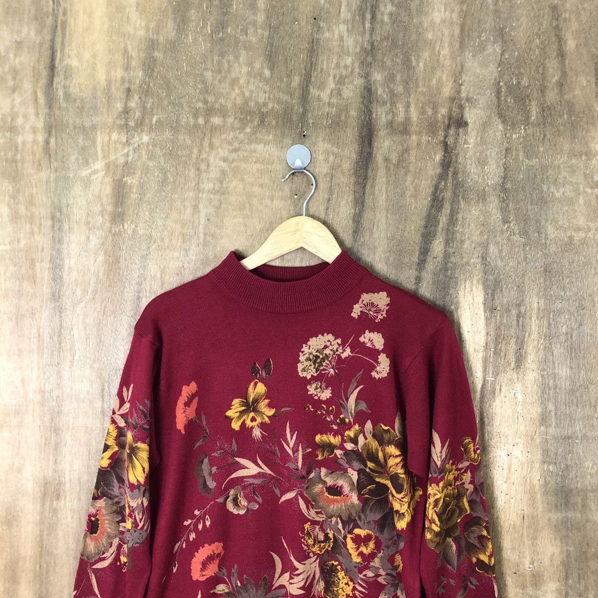 Vintage F’Styles Red Flower Knitwear Vintage #6193 Size M / US 6-8 / IT 42-44 - 2 Thumbnail