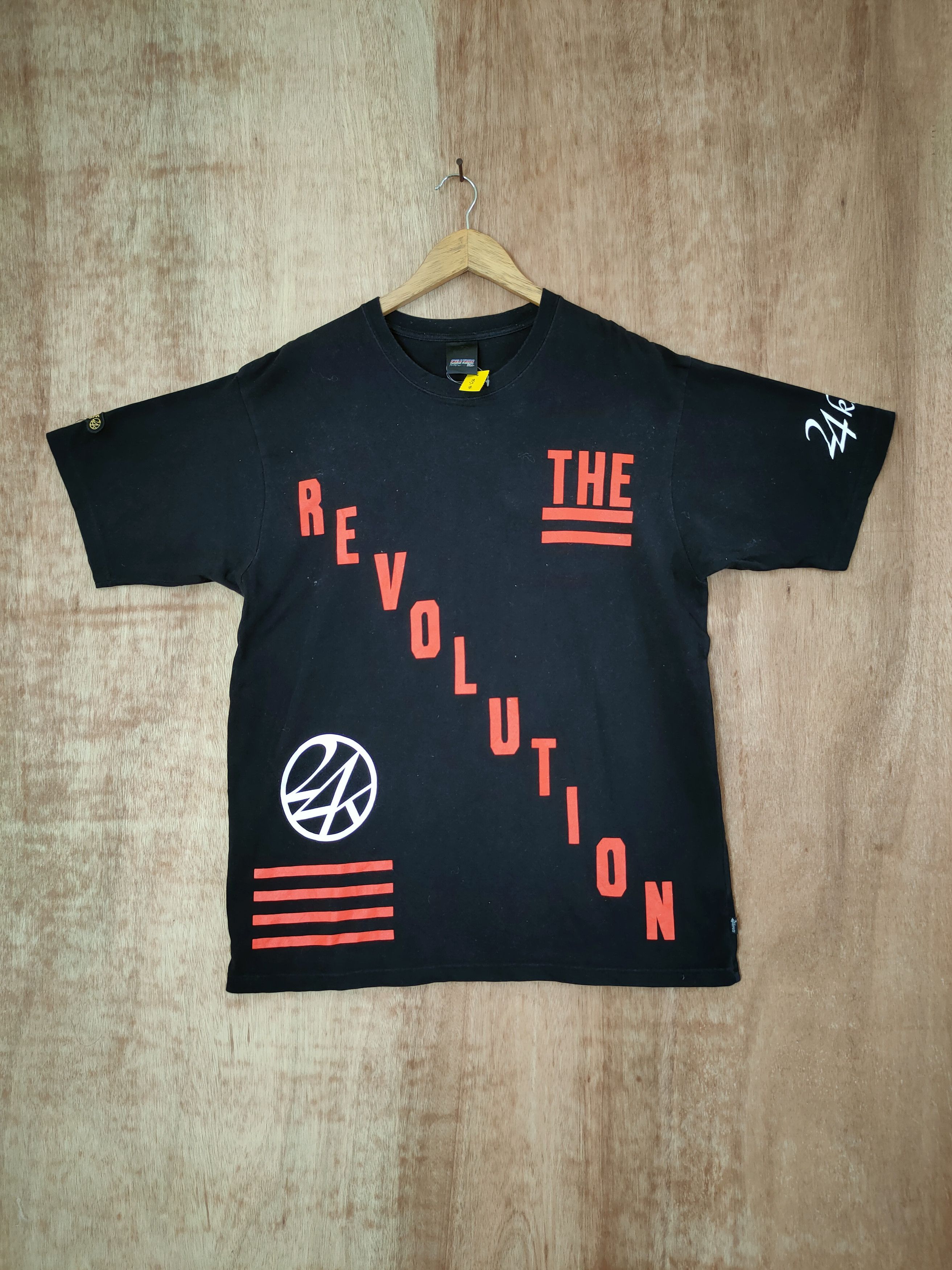 Japanese Brand DLL Twenty Four Karats black big logo tee #46-636 Size US XL / EU 56 / 4 - 1 Thumbnail