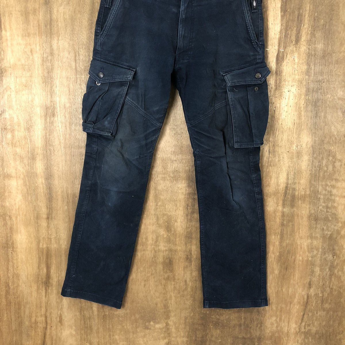 Japanese Brand Japanese Brand Dark Blue Cargo Multipocket pants #6189 Size US 31 - 3 Thumbnail