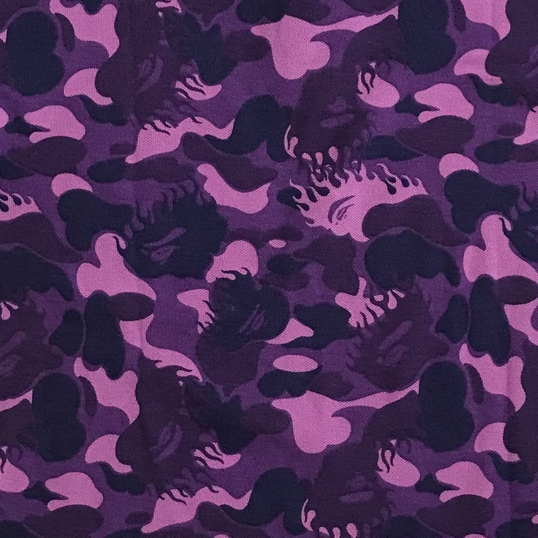 Bape BAPE fire camo polo shirt purple camo flame a bathing ape Size US M / EU 48-50 / 2 - 4 Thumbnail