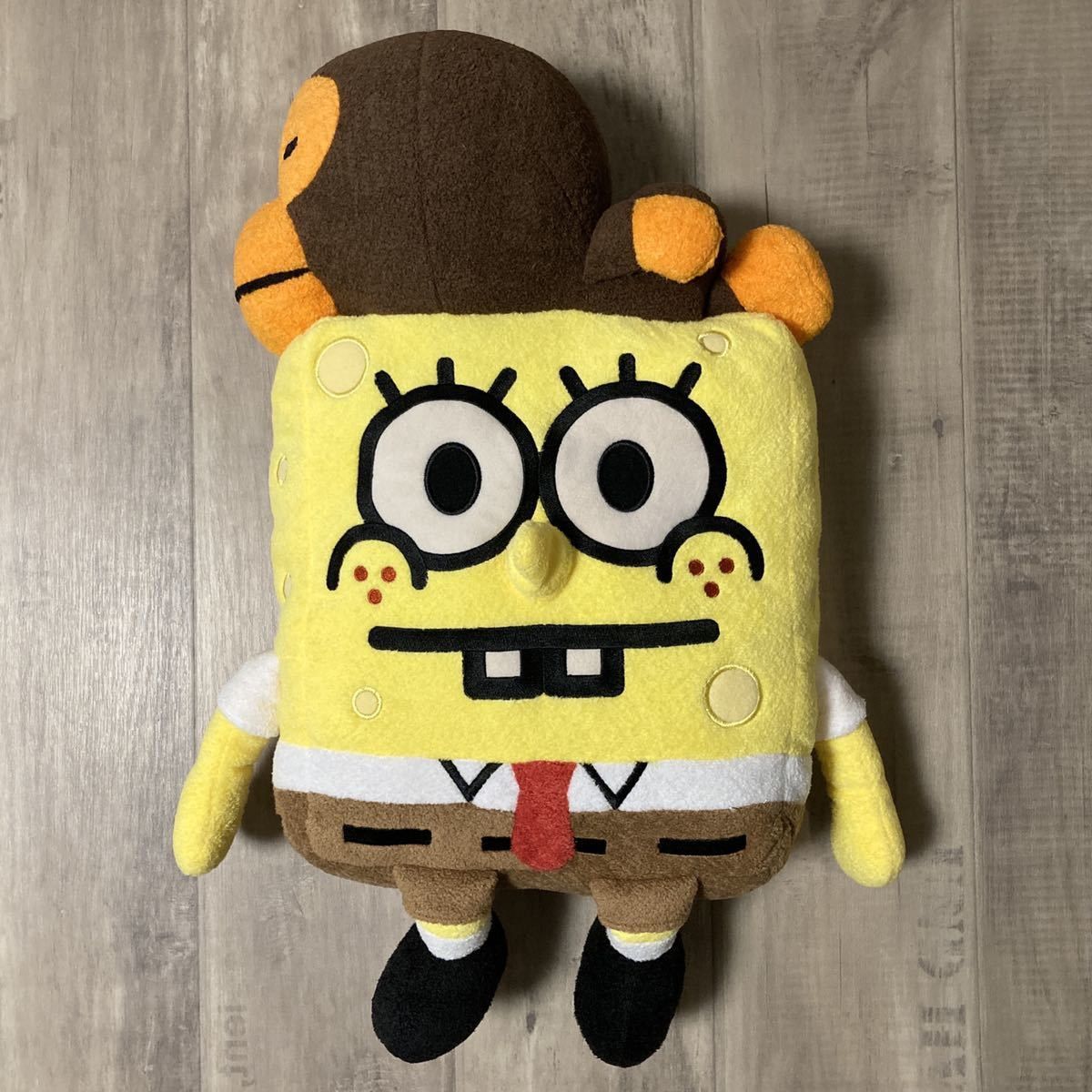 image of Bape × Spongebob Milo Plush Doll A Bathing Ape in Brown/Yellow, Men's