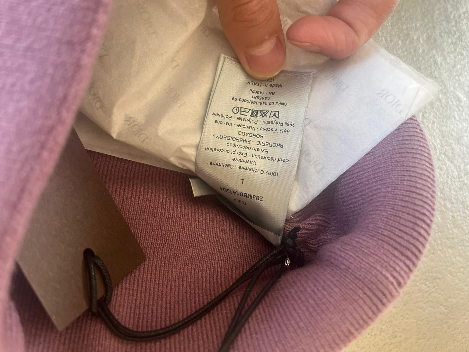 Dior × Travis Scott Cactus Jack Cashmere Beanie in Rose Violet Size ONE SIZE - 9 Thumbnail