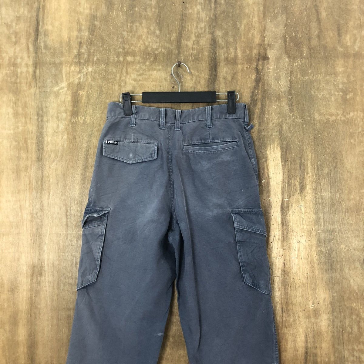 Japanese Brand Japanese Brand distressed thrashed Blue Cargo pants #6252 Size US 27 - 9 Thumbnail