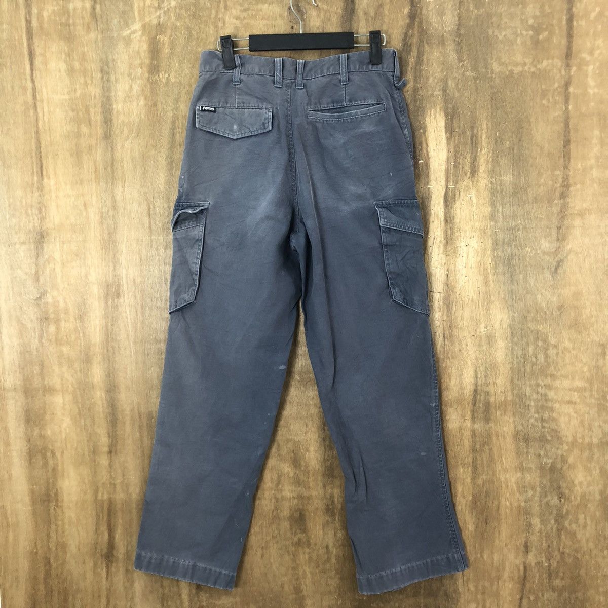 Japanese Brand Japanese Brand distressed thrashed Blue Cargo pants #6252 Size US 27 - 8 Thumbnail