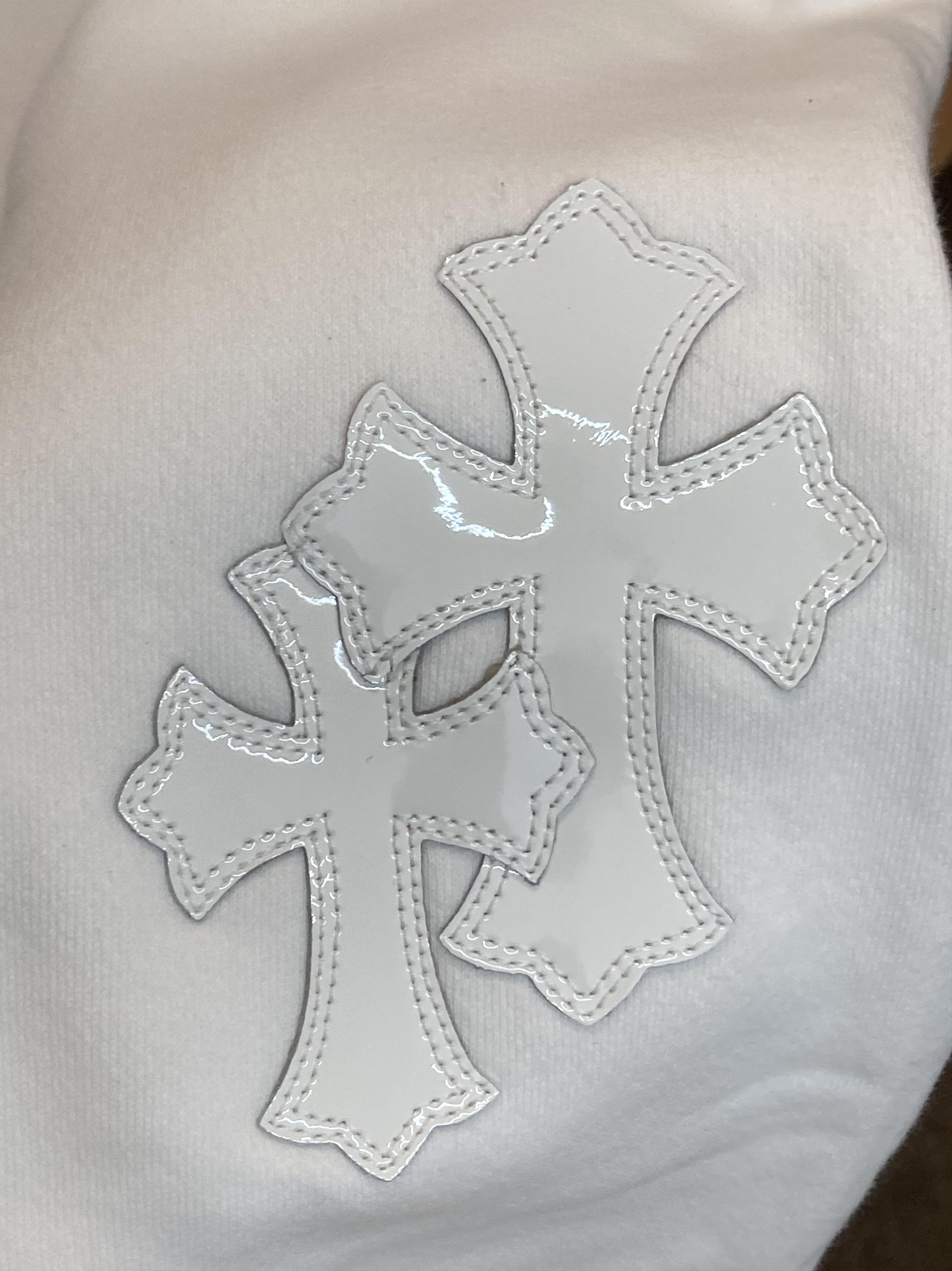 Chrome Hearts Chrome Hearts White Leather Cross Sweatpants Size US 30 / EU 46 - 10 Thumbnail