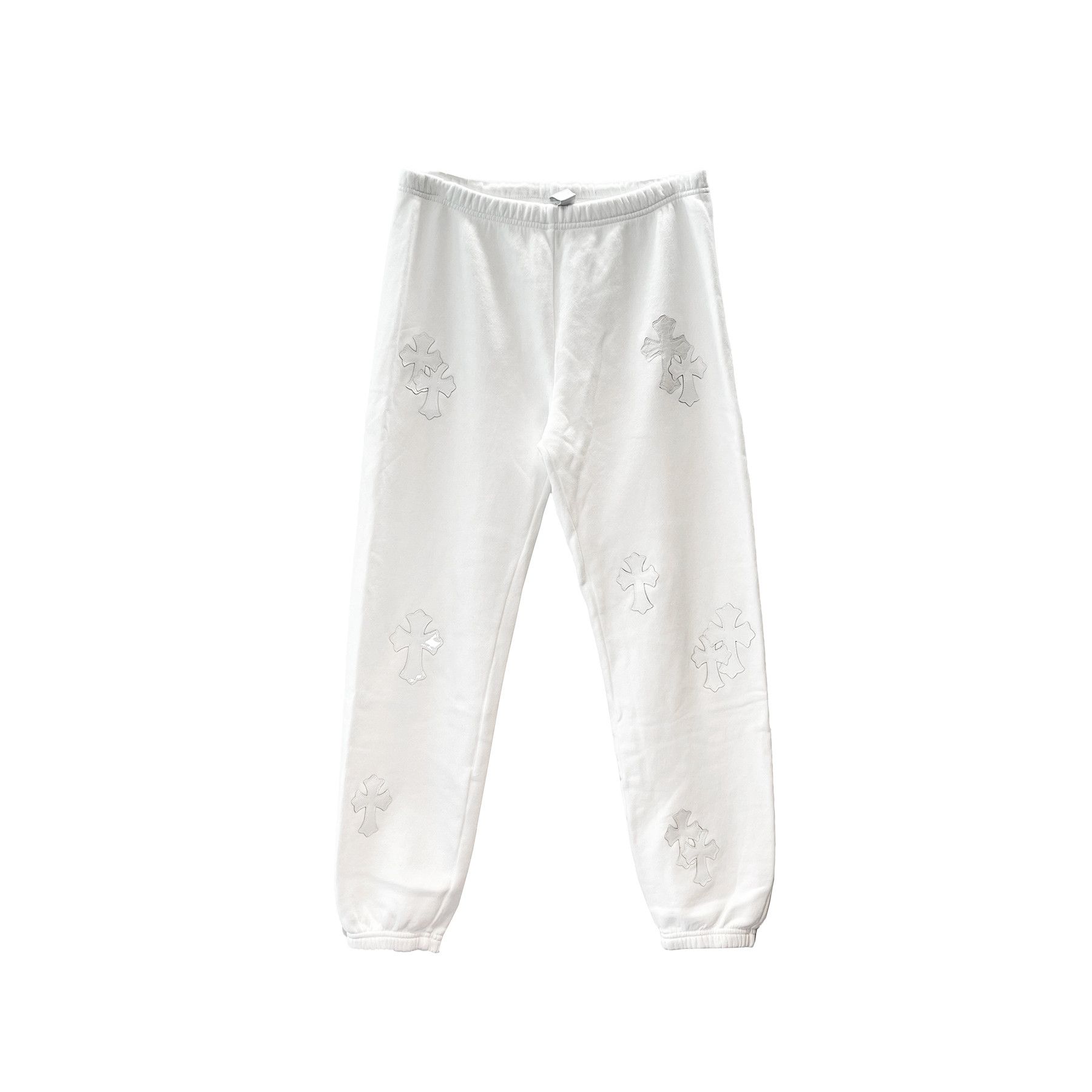 Chrome Hearts Chrome Hearts White Leather Cross Sweatpants Size US 30 / EU 46 - 1 Thumbnail
