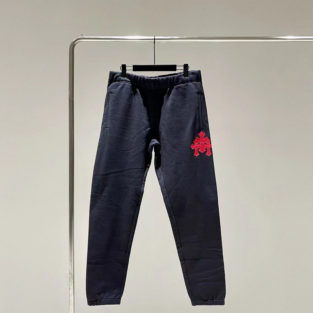 Chrome Hearts Chrome Hearts Red Triple Leather Cross Sewatpants Joggers ...