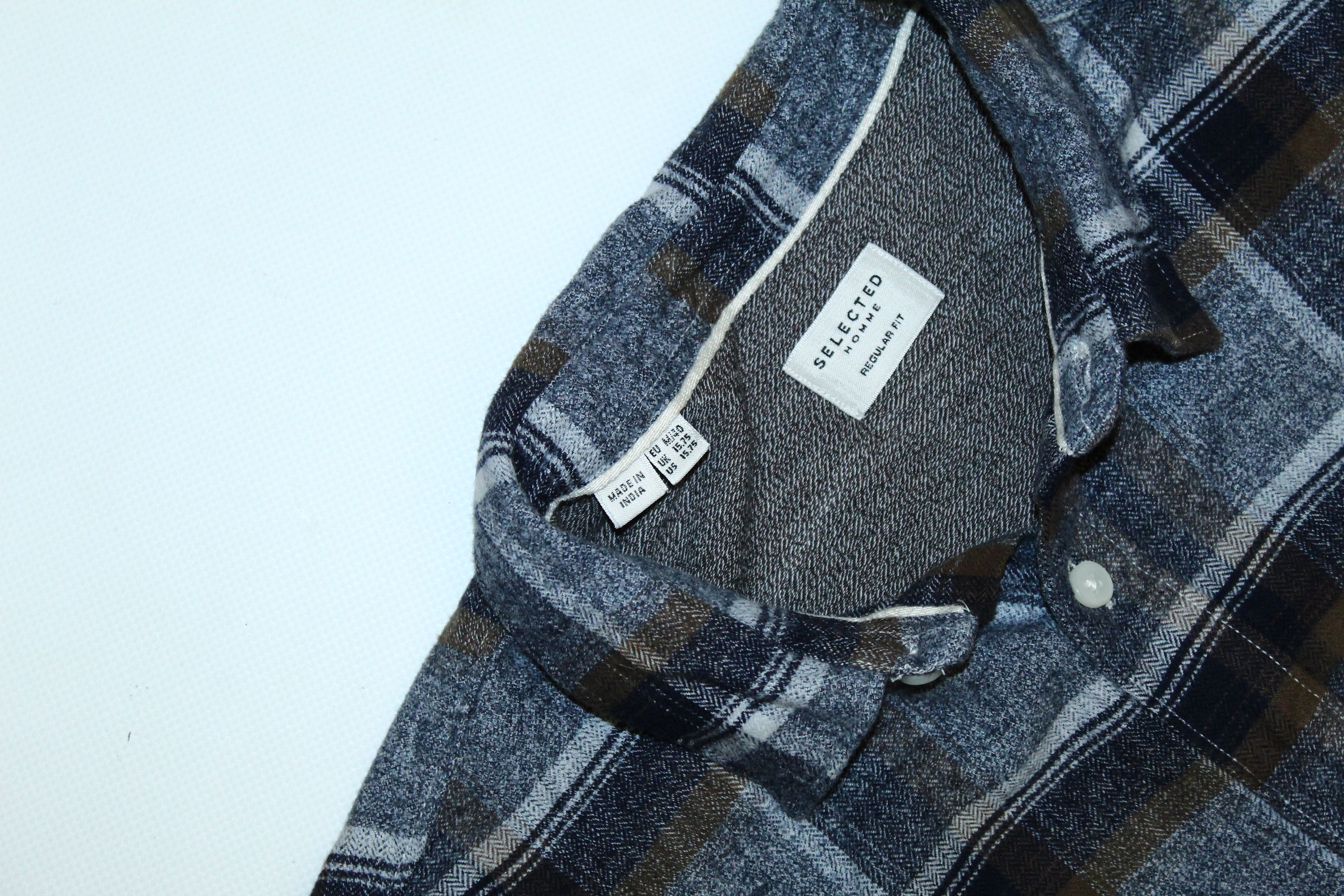 Flannel Selected Homme Double Check Flannel Shirt Size US M / EU 48-50 / 2 - 4 Thumbnail