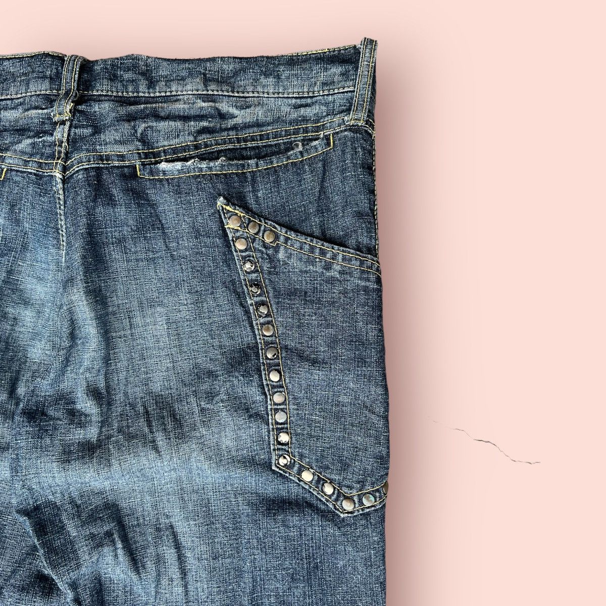 14th Addiction × ABAHOUSE VINTAGE ABAHOUSE HEMP STUDDED POCKETS DENIM Size US 30 / EU 46 - 17 Thumbnail