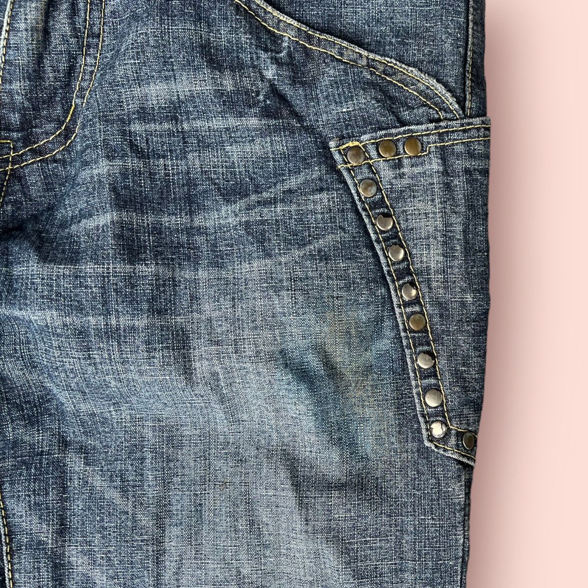 14th Addiction × ABAHOUSE VINTAGE ABAHOUSE HEMP STUDDED POCKETS DENIM Size US 30 / EU 46 - 15 Thumbnail