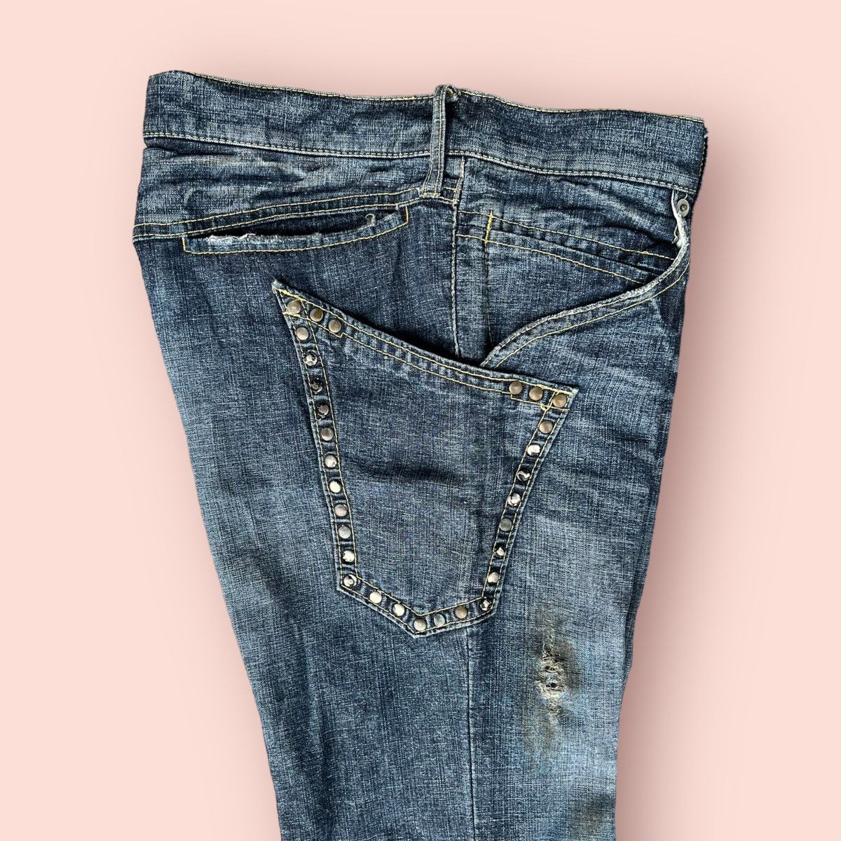 14th Addiction × ABAHOUSE VINTAGE ABAHOUSE HEMP STUDDED POCKETS DENIM Size US 30 / EU 46 - 22 Thumbnail