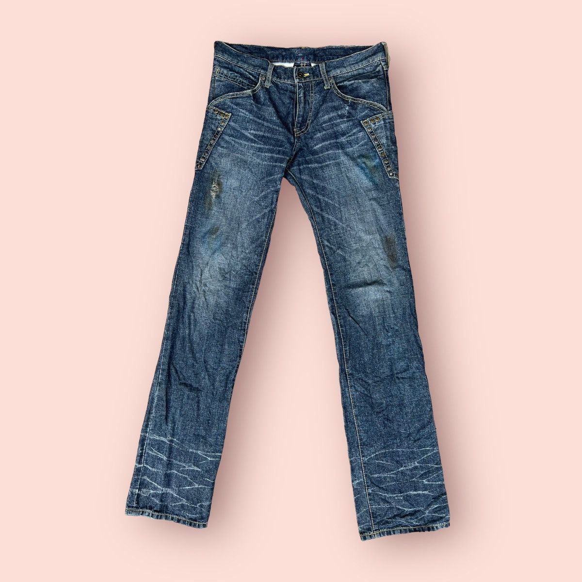 14th Addiction × ABAHOUSE VINTAGE ABAHOUSE HEMP STUDDED POCKETS DENIM Size US 30 / EU 46 - 1 Thumbnail