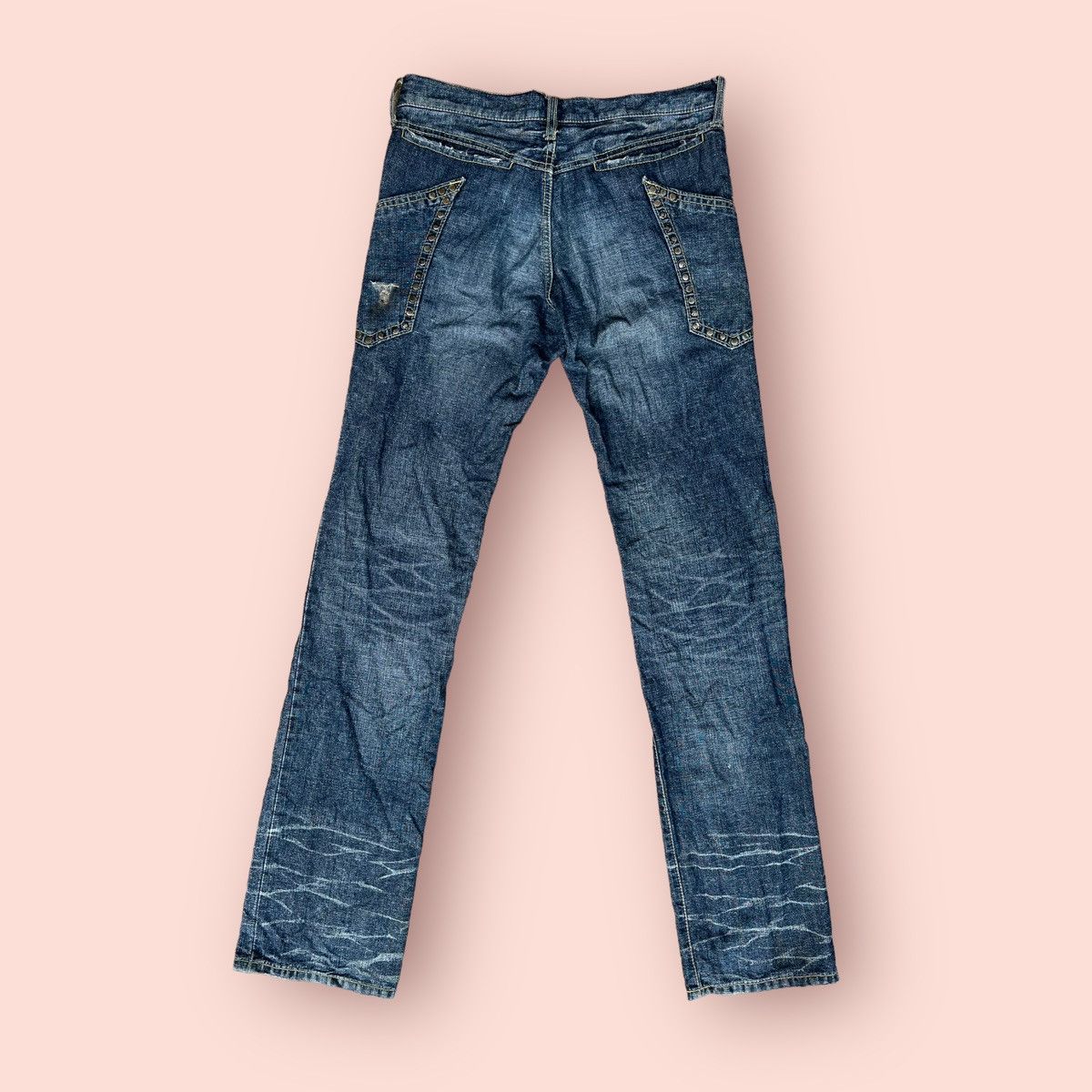 14th Addiction × ABAHOUSE VINTAGE ABAHOUSE HEMP STUDDED POCKETS DENIM Size US 30 / EU 46 - 3 Thumbnail