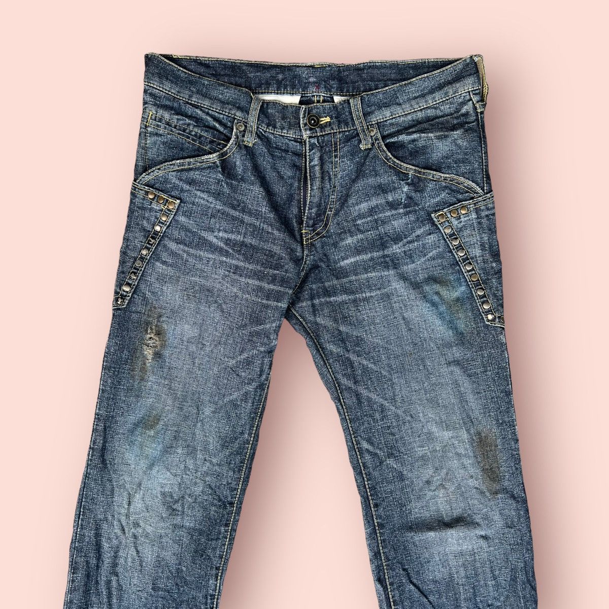 14th Addiction × ABAHOUSE VINTAGE ABAHOUSE HEMP STUDDED POCKETS DENIM Size US 30 / EU 46 - 9 Thumbnail