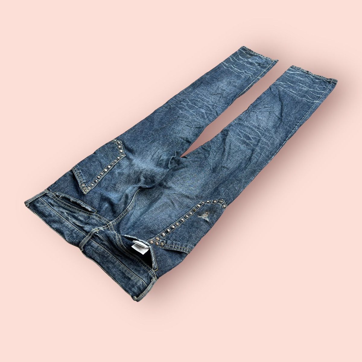 14th Addiction × ABAHOUSE VINTAGE ABAHOUSE HEMP STUDDED POCKETS DENIM Size US 30 / EU 46 - 18 Thumbnail