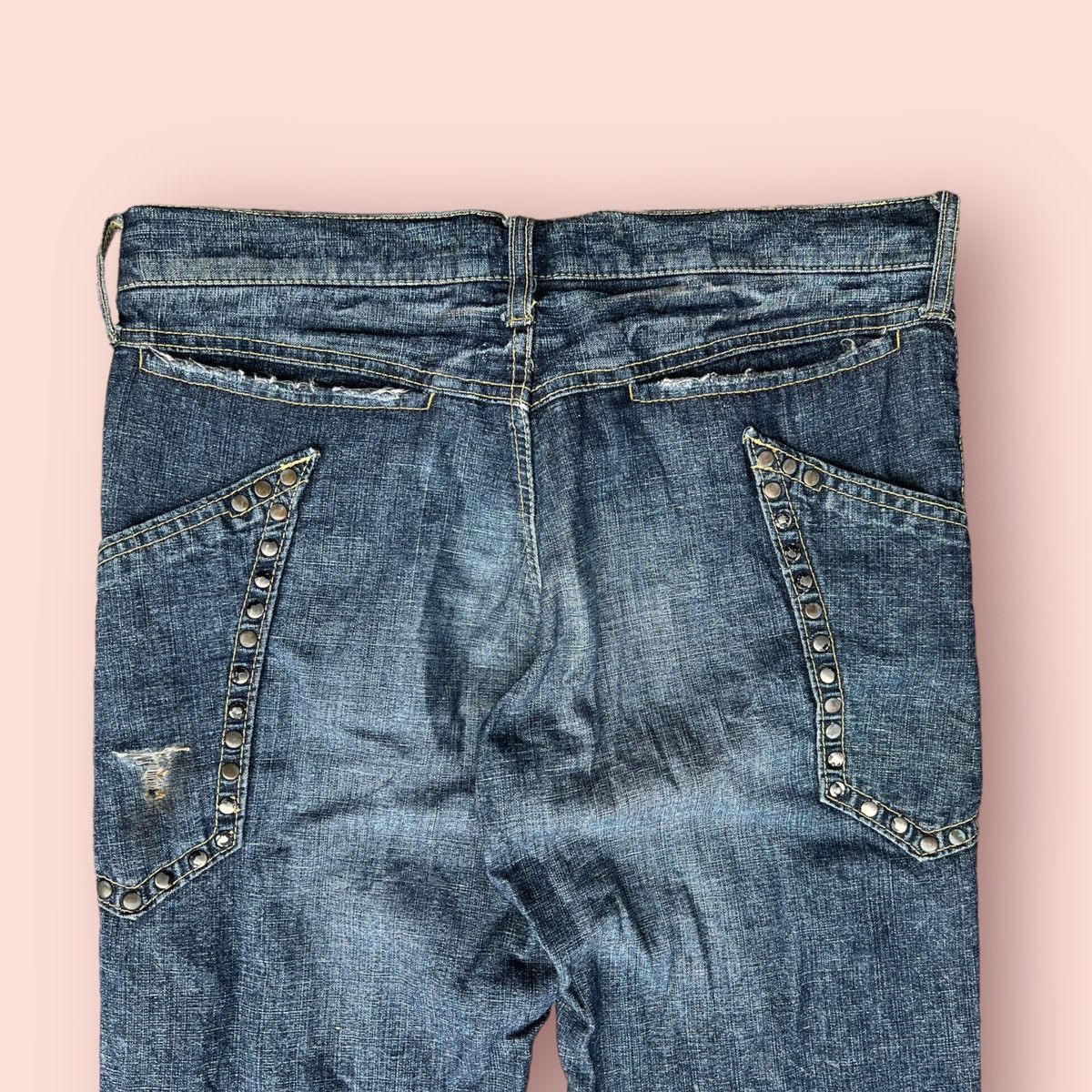 14th Addiction × ABAHOUSE VINTAGE ABAHOUSE HEMP STUDDED POCKETS DENIM Size US 30 / EU 46 - 16 Thumbnail