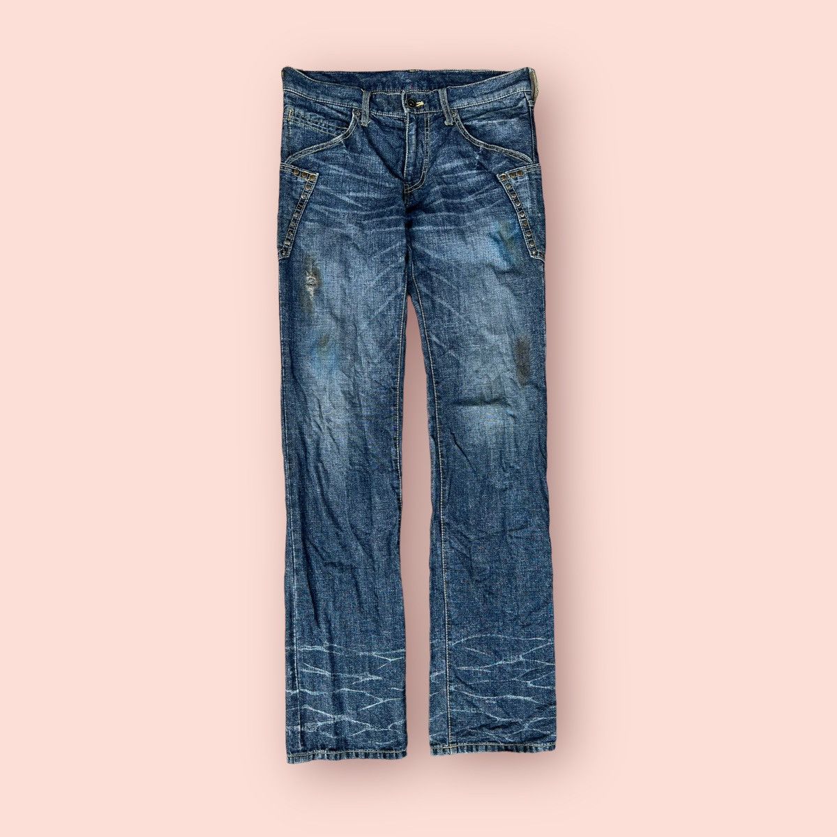14th Addiction × ABAHOUSE VINTAGE ABAHOUSE HEMP STUDDED POCKETS DENIM Size US 30 / EU 46 - 2 Thumbnail