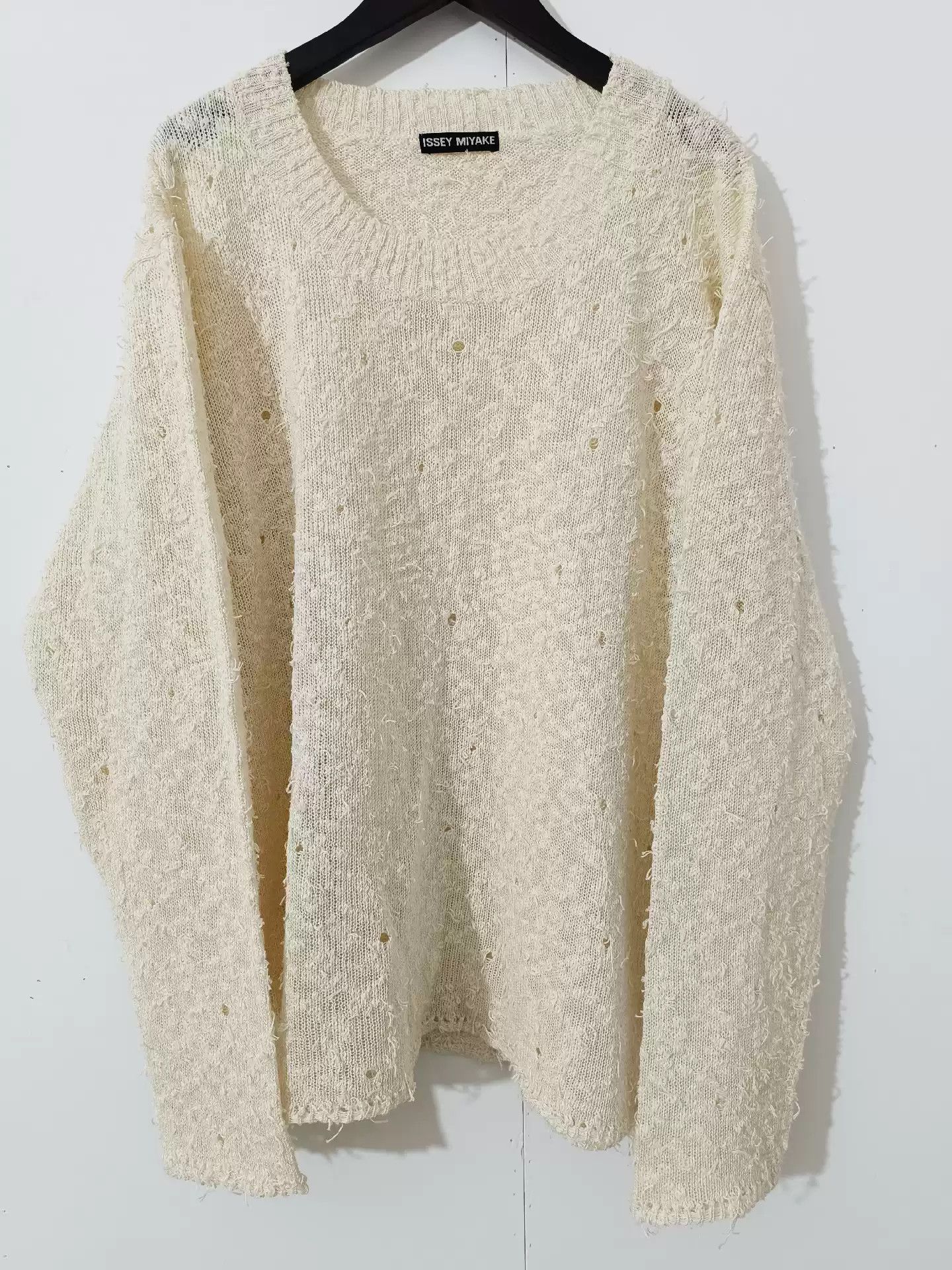 Issey Miyake compiled wool loose fit sweater jacket