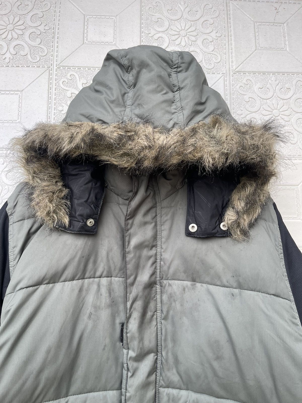 Adidas × Vintage Vintage Y2k Adidas Puffer Fur Hooded Jacket Size US L / EU 52-54 / 3 - 4 Thumbnail