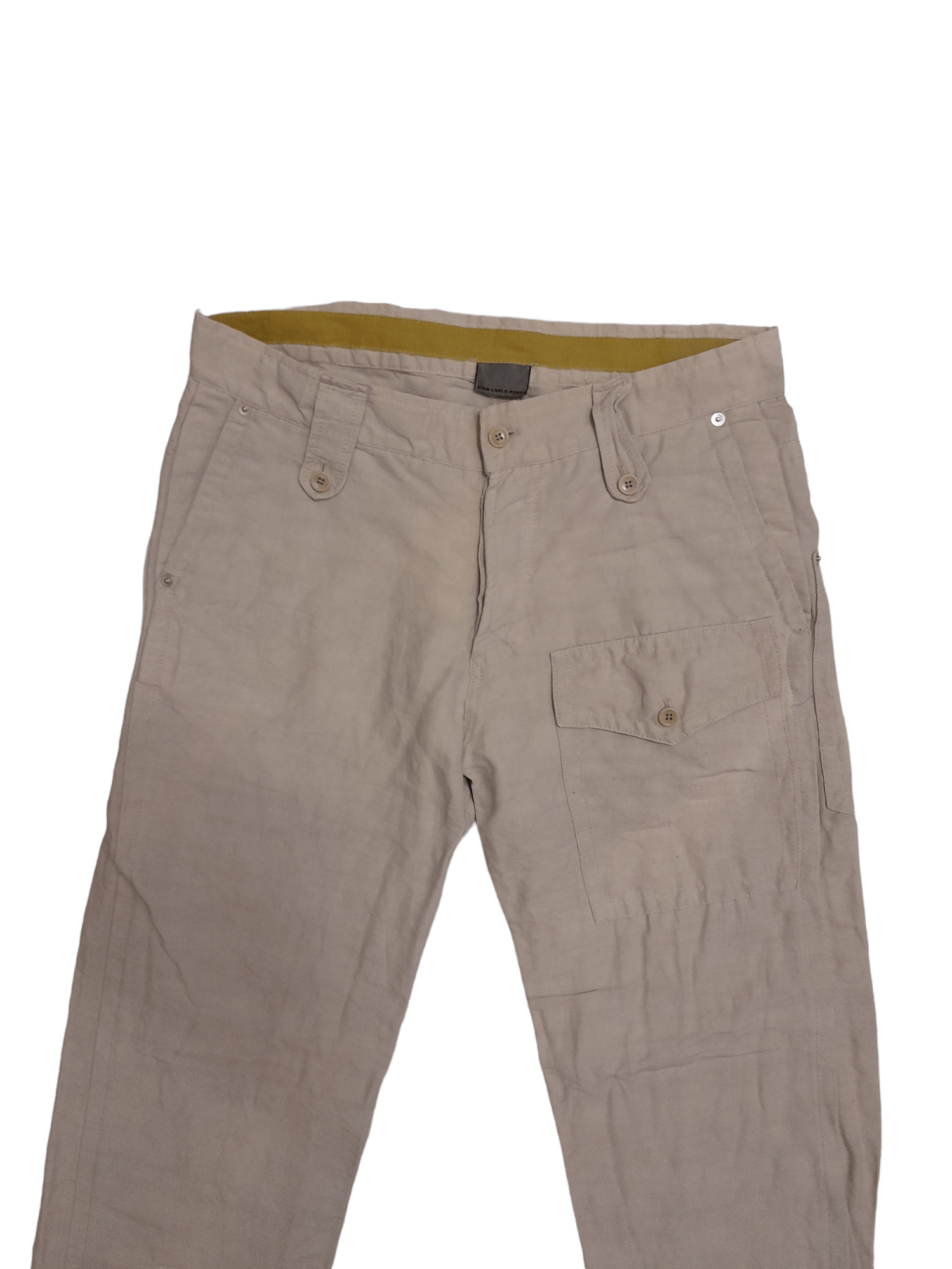 GIAN CARLO ROSSI Gian Carlo Rossi Pant Multipocket Linen + Cotton (E935) Size US 34 / EU 50 - 2 Thumbnail