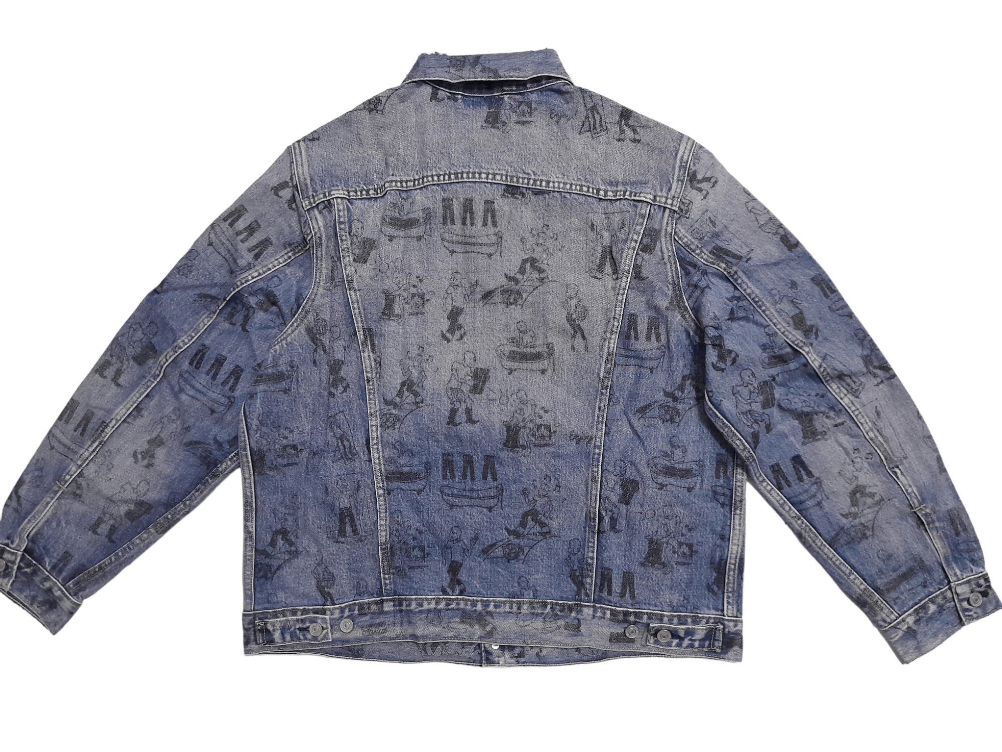 Levi's Levis BathTub Limited Edition Trucker Denim Jacket (E925) Size US L / EU 52-54 / 3 - 3 Thumbnail