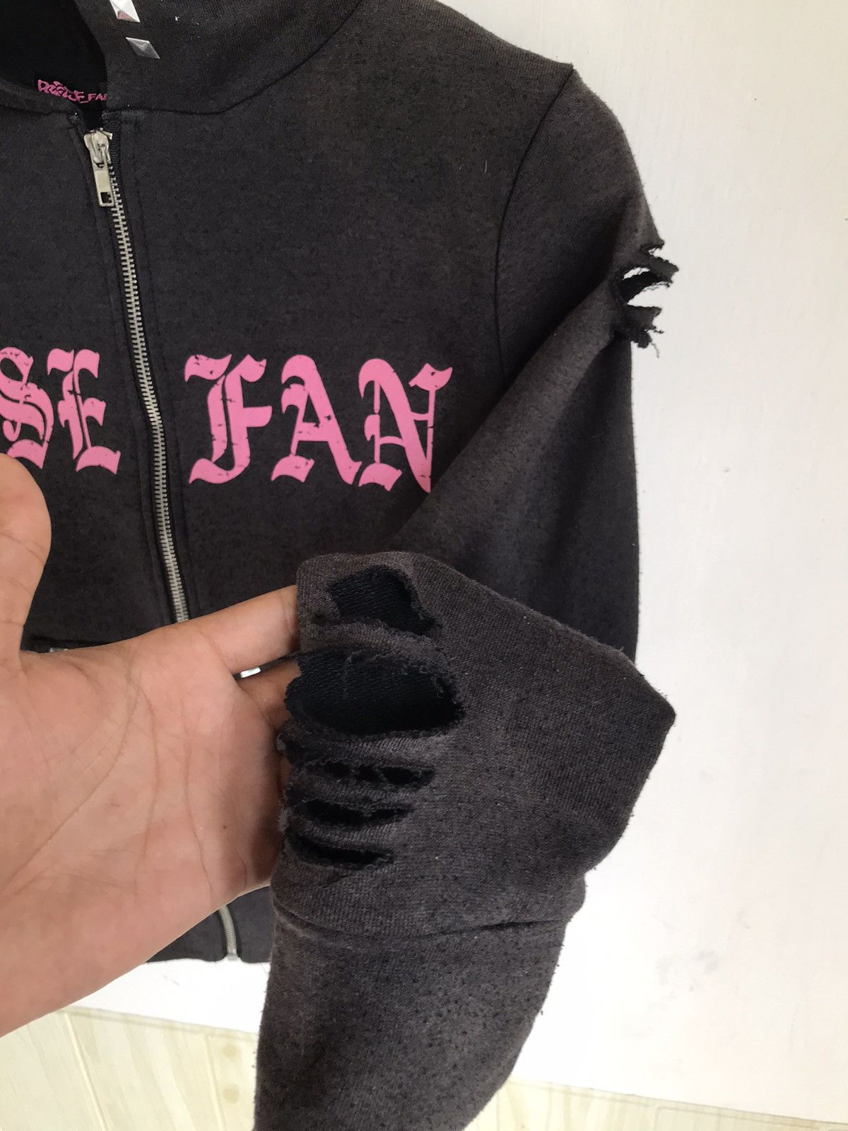 ROSEFAN Destroyed Hoodie Seditionaries Distressed