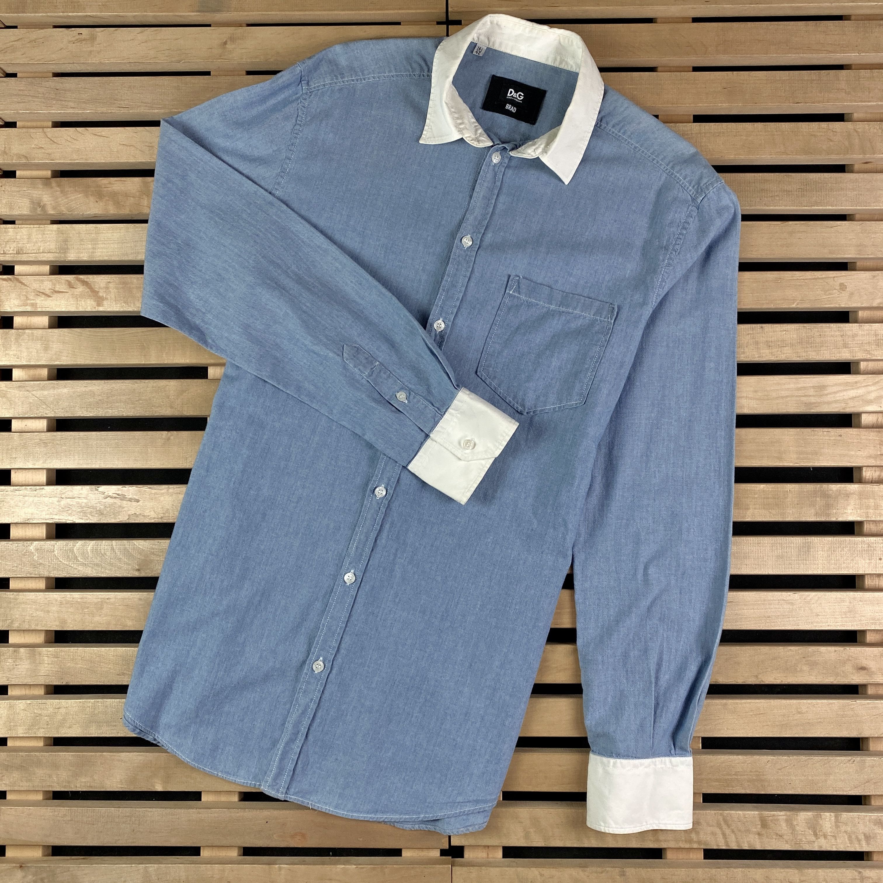 Dolce & Gabbana Men’s Shirt Long Sleeve Dolce Gabbana Size 42 16.1/2 Size US M / EU 48-50 / 2 - 1 Thumbnail