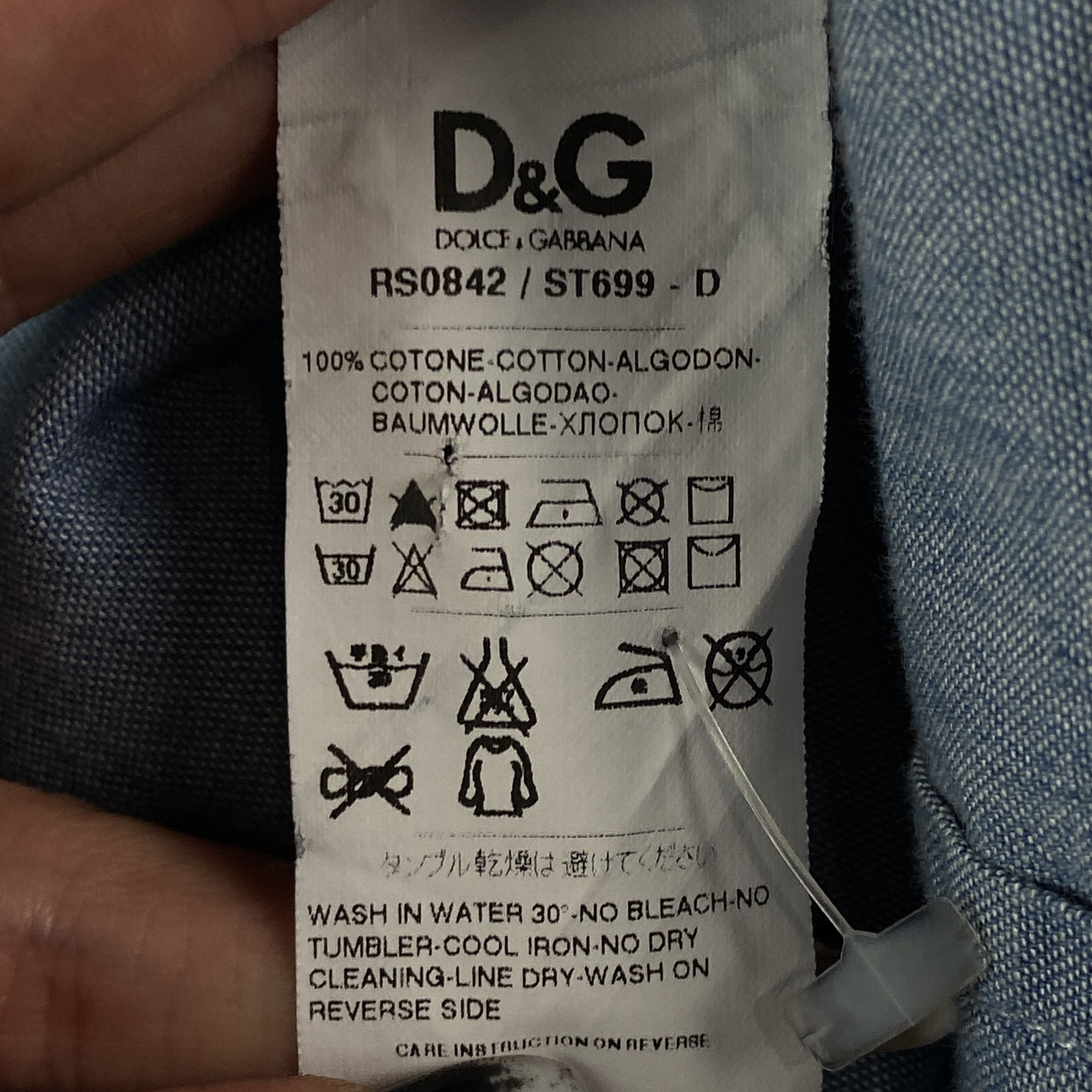 Dolce & Gabbana Men’s Shirt Long Sleeve Dolce Gabbana Size 42 16.1/2 Size US M / EU 48-50 / 2 - 7 Thumbnail