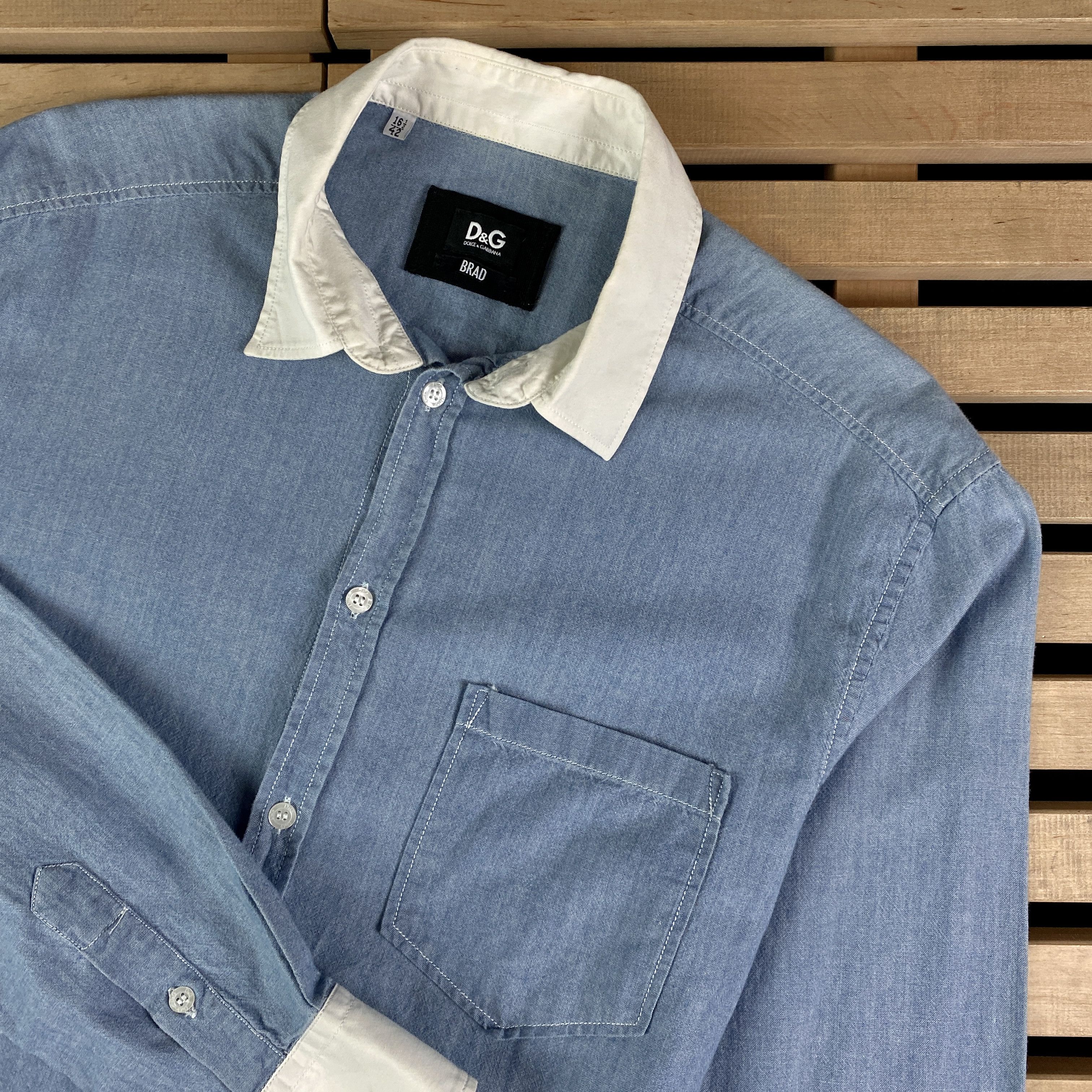Dolce & Gabbana Men’s Shirt Long Sleeve Dolce Gabbana Size 42 16.1/2 Size US M / EU 48-50 / 2 - 2 Thumbnail