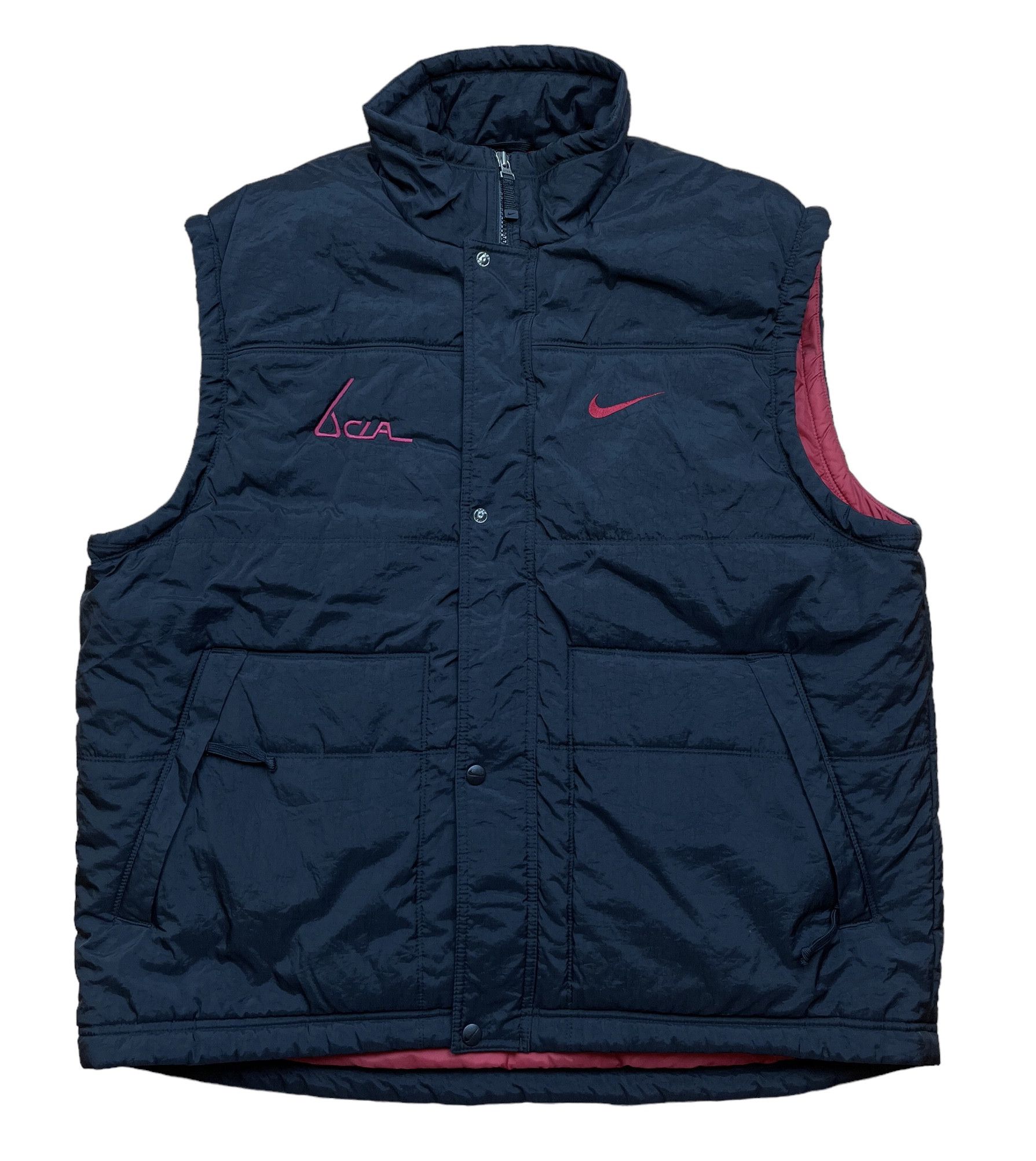 Nike × Vintage Vintage Nike Vest Jacket Bomber Rare Swoosh Hype Y2K Size US L / EU 52-54 / 3 - 1 Thumbnail