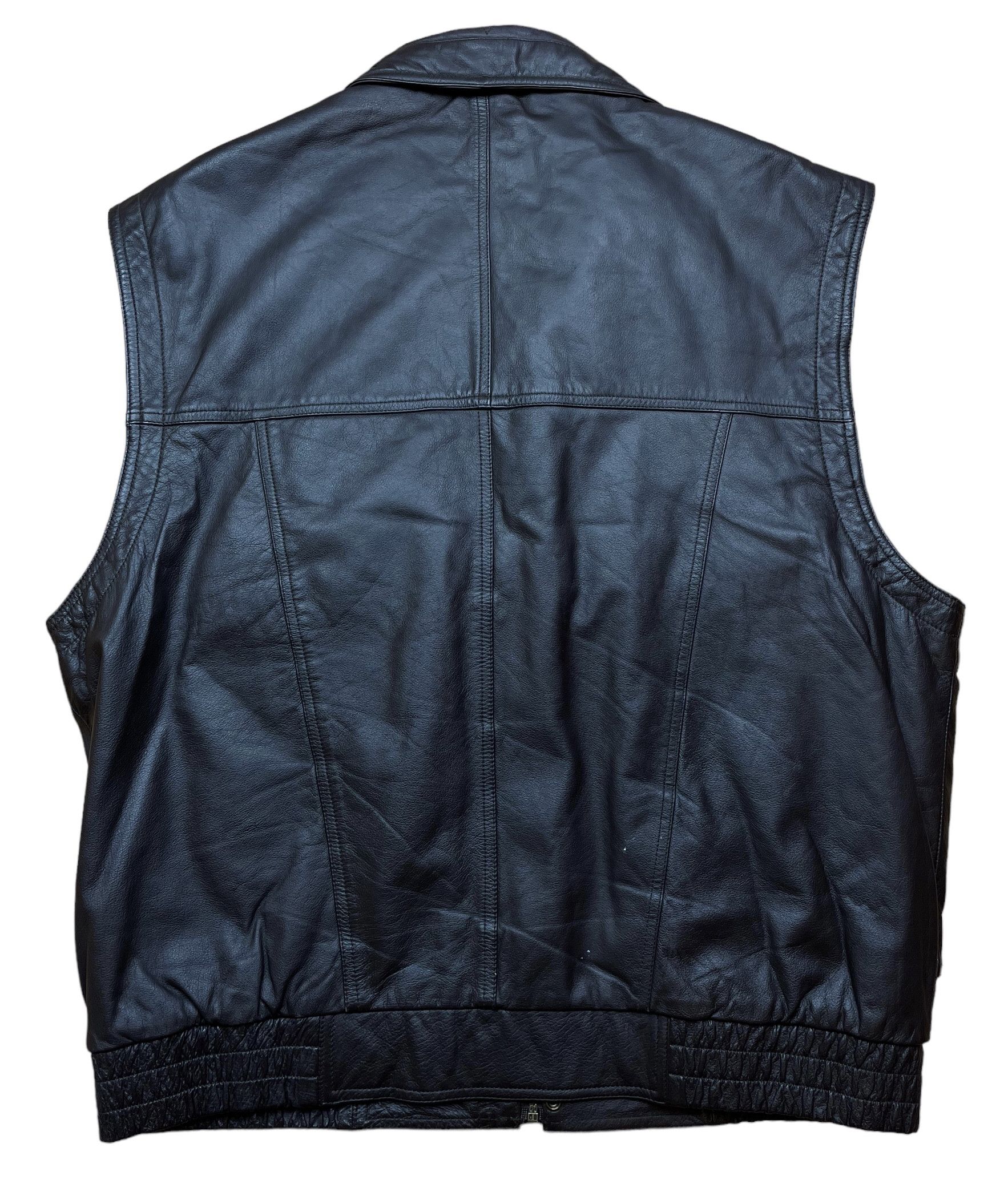 Vintage Vintage Genuine Leather Vest Jacket Rare Avant Garde Size US XL / EU 56 / 4 - 3 Thumbnail