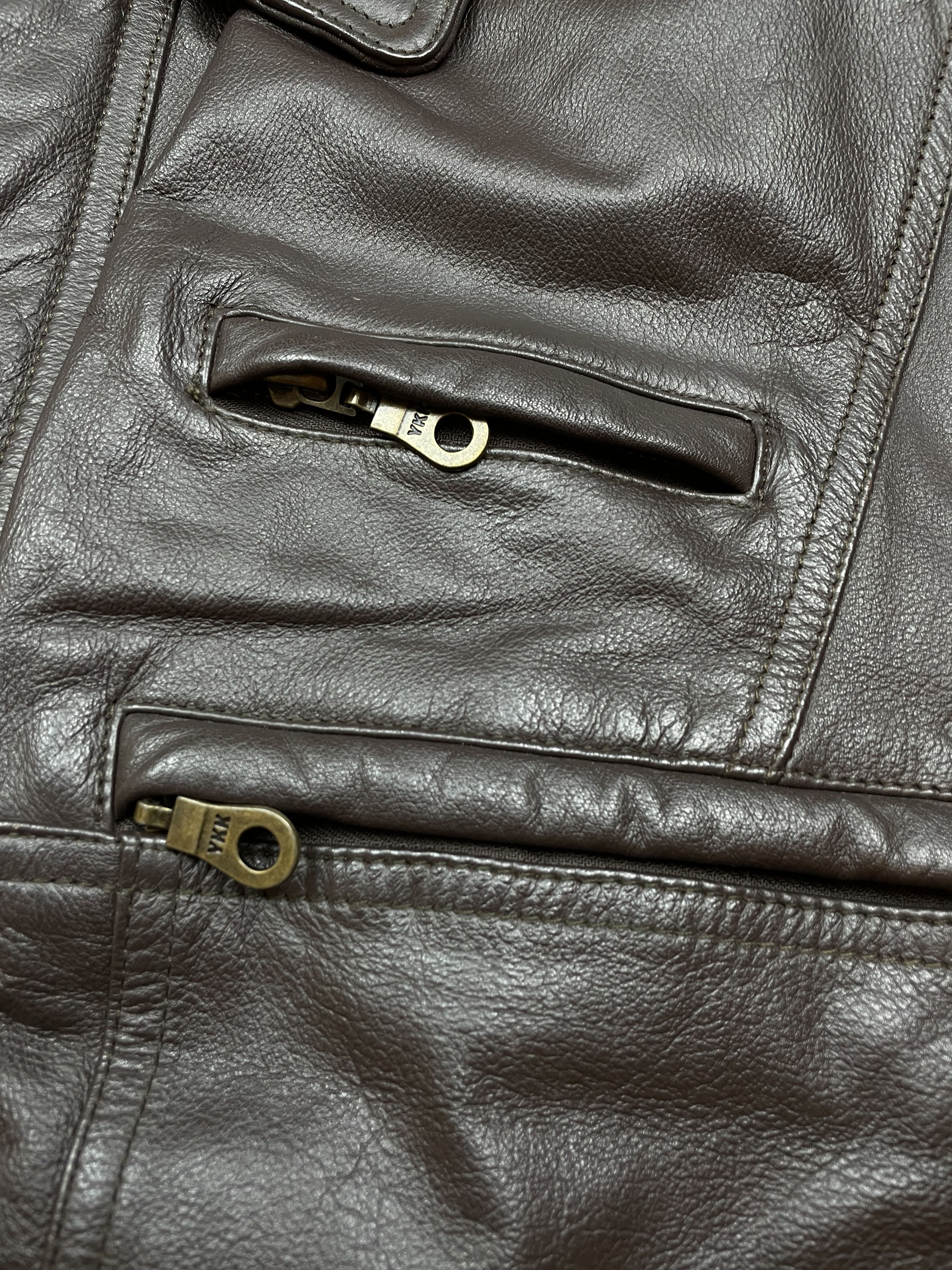 Vintage Vintage Genuine Leather Vest Jacket Rare Avant Garde Size US XL / EU 56 / 4 - 4 Thumbnail
