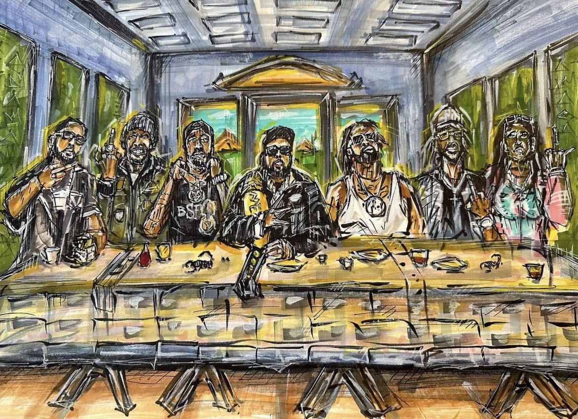 Other 🆕 GRiSeLDa🦂NeW aGe 'LaST SuPPeR' PRiNT 🎨 OPeN EDiTiON 🖼️ Size ONE SIZE - 1 Thumbnail