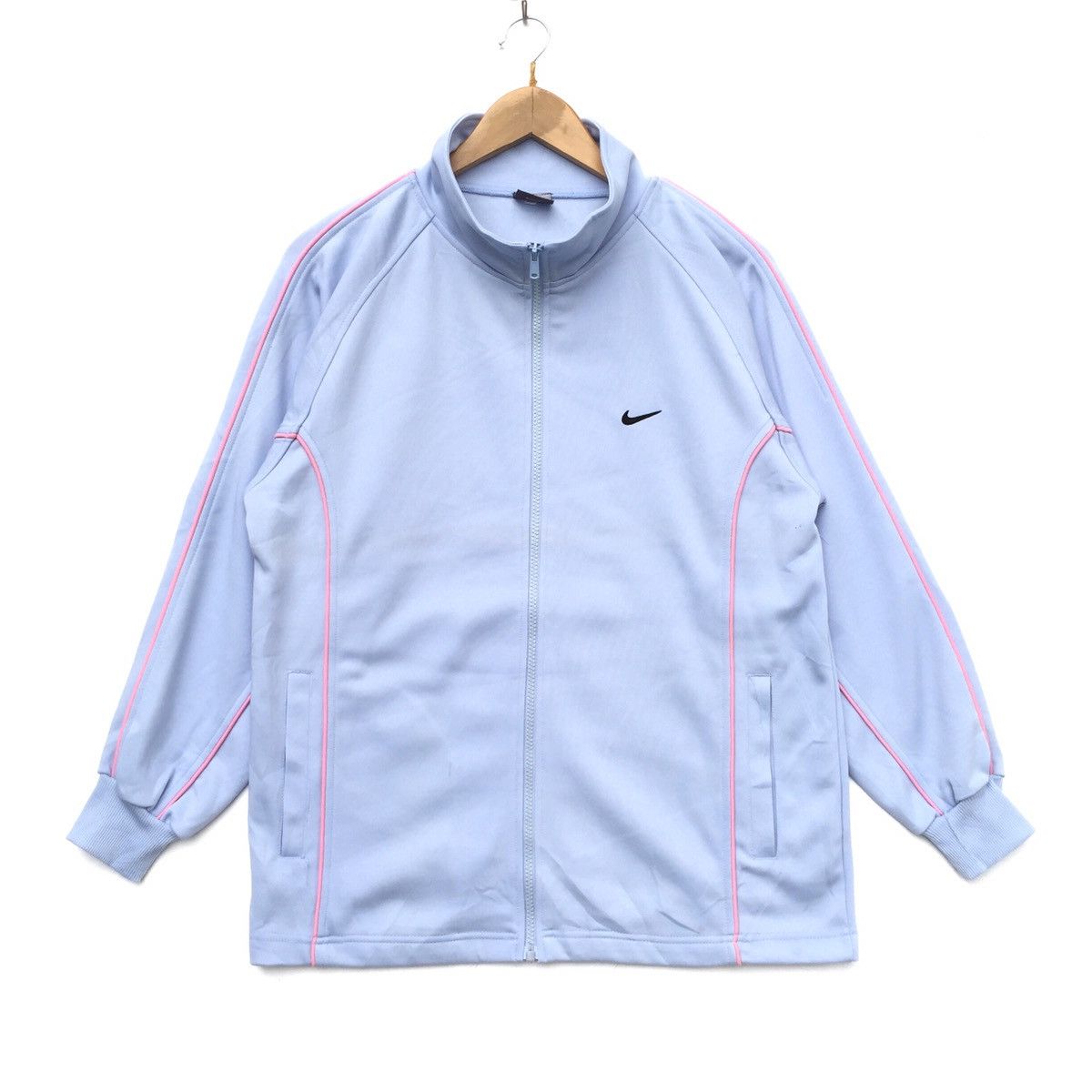 Japanese Brand Nike Swoosh Embroidered Logo Zipper Jacket | M | Swag Hype Size US M / EU 48-50 / 2 - 1 Thumbnail