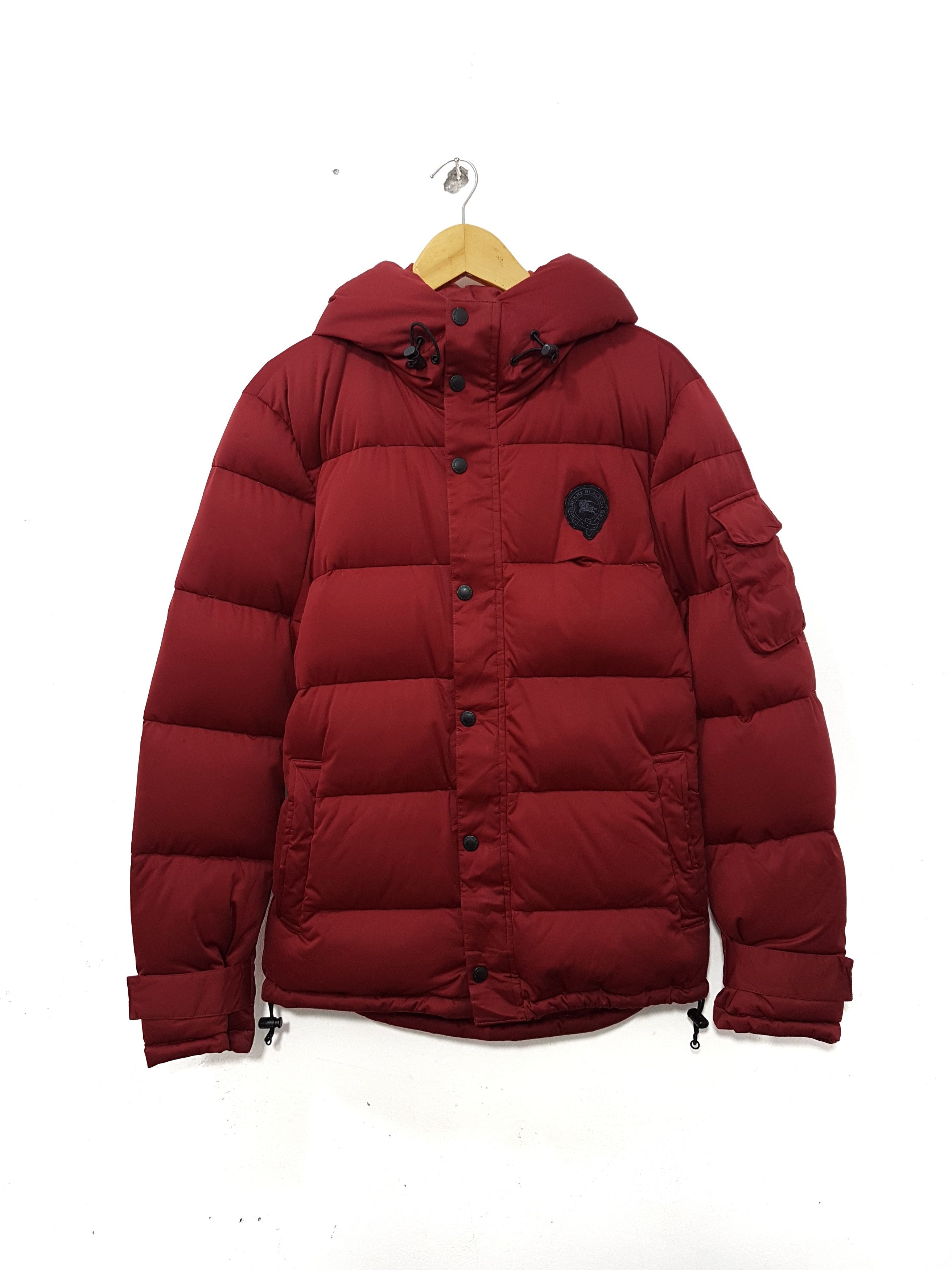 image of Fit S To M,Burberry Black Label Goose Down Jacket in Maroon, Men's (Size Small)