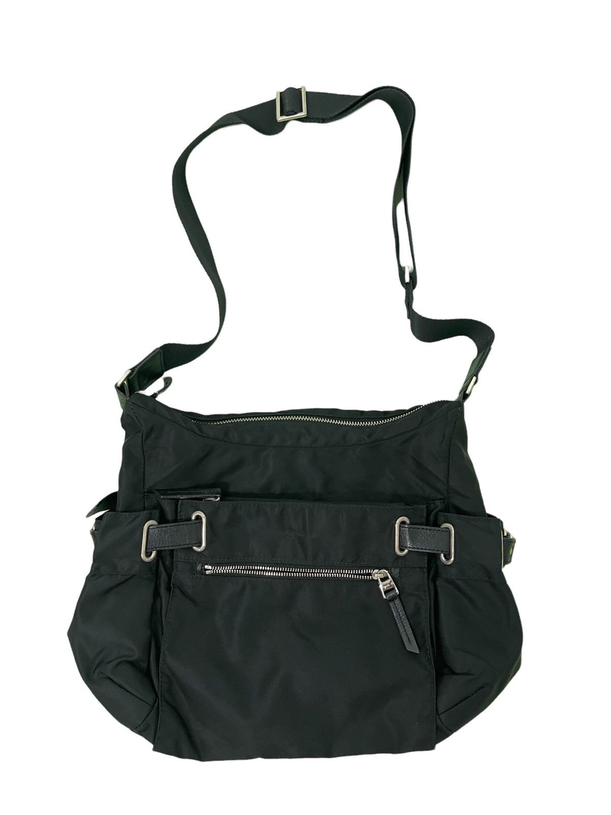 Agnes Sling Shoulder Bag Nylon Leather