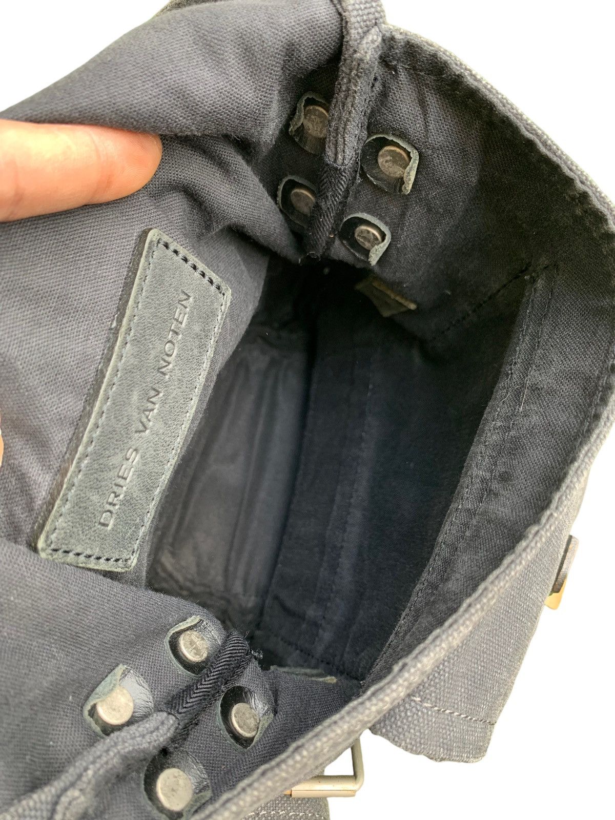 Dries Van Noten Dries Van Noten Duck Canvas with Leather Crossbody Bag Size ONE SIZE - 19 Thumbnail