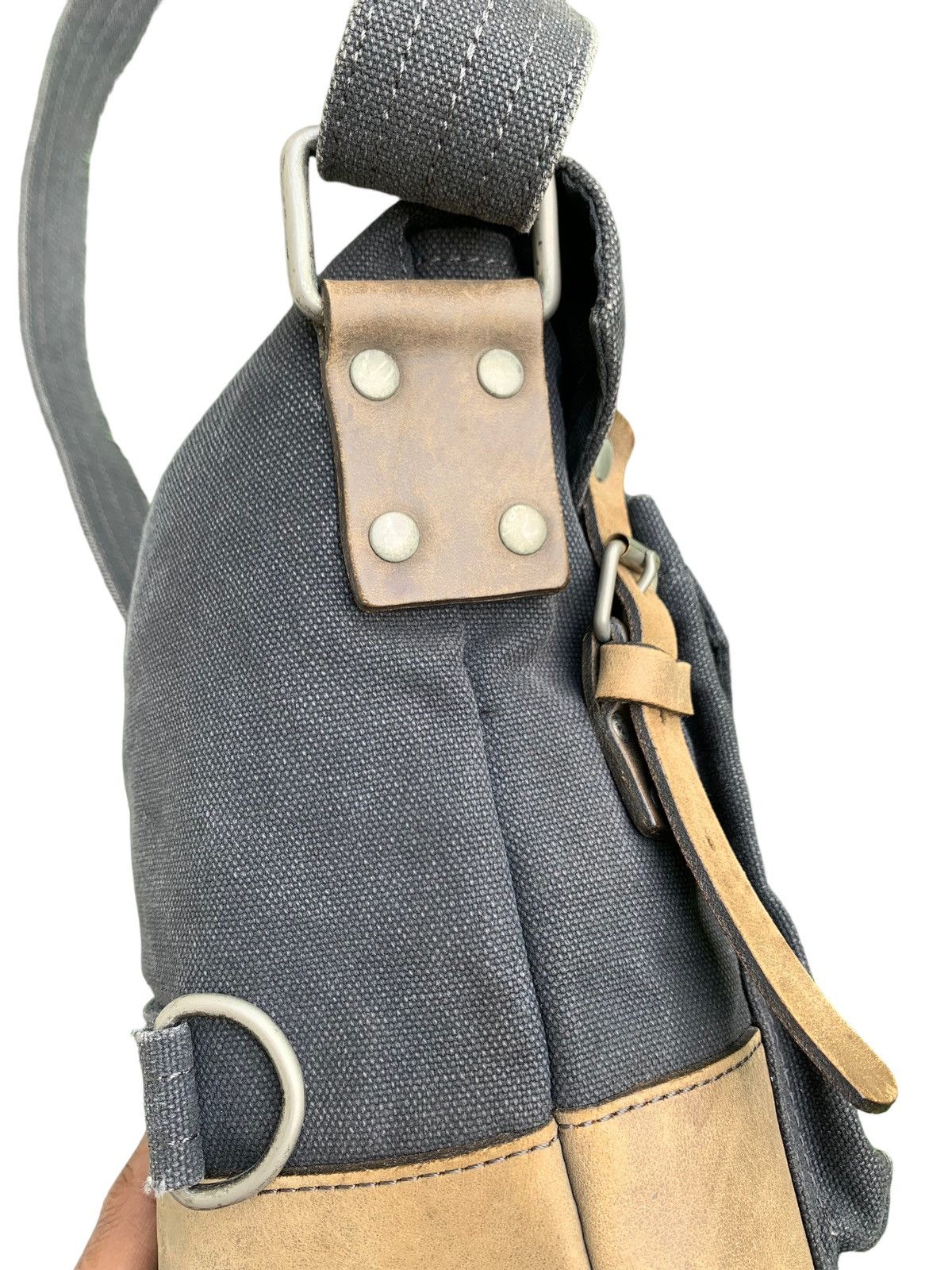 Dries Van Noten Dries Van Noten Duck Canvas with Leather Crossbody Bag Size ONE SIZE - 16 Thumbnail
