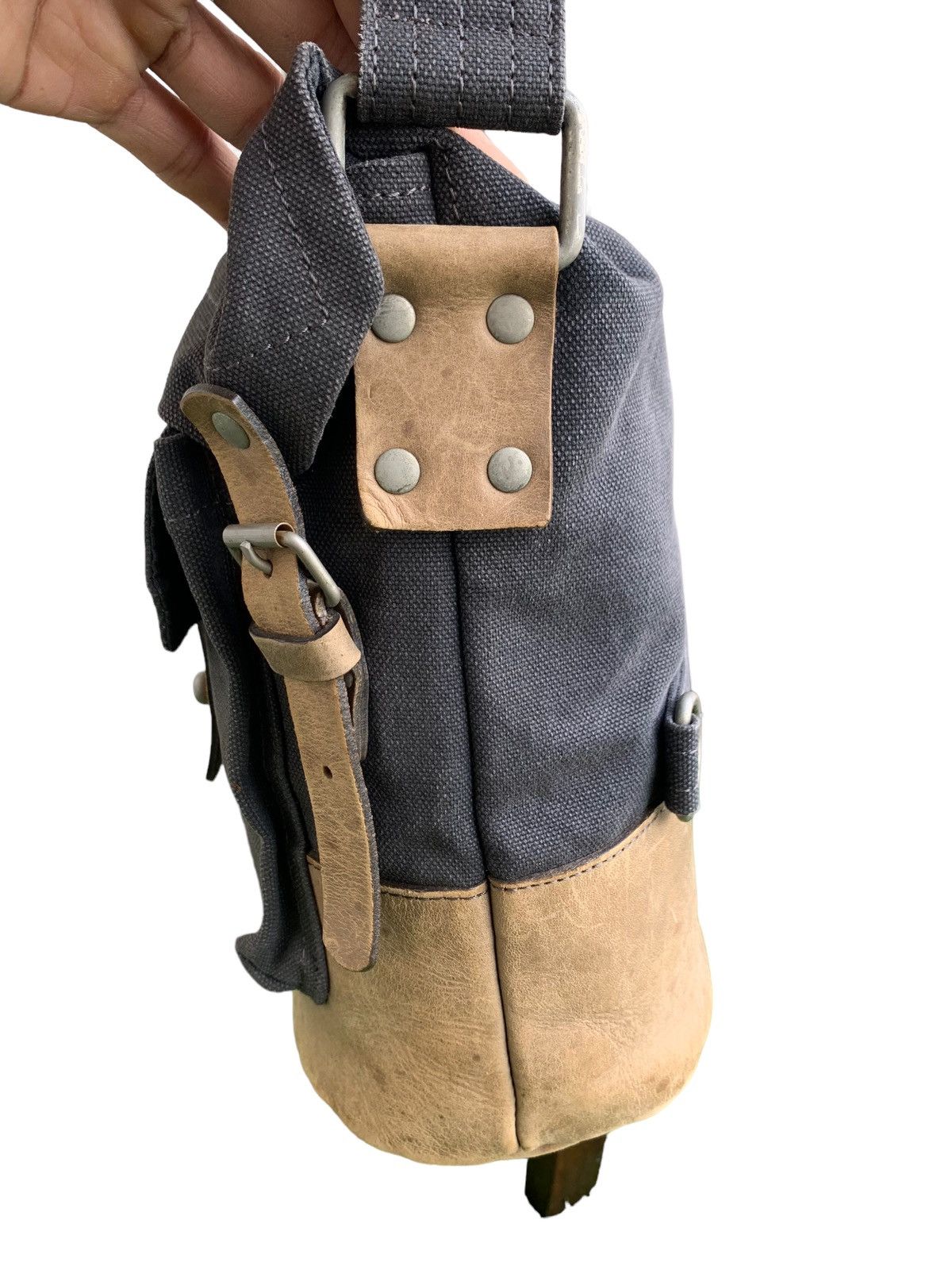 Dries Van Noten Dries Van Noten Duck Canvas with Leather Crossbody Bag Size ONE SIZE - 4 Thumbnail