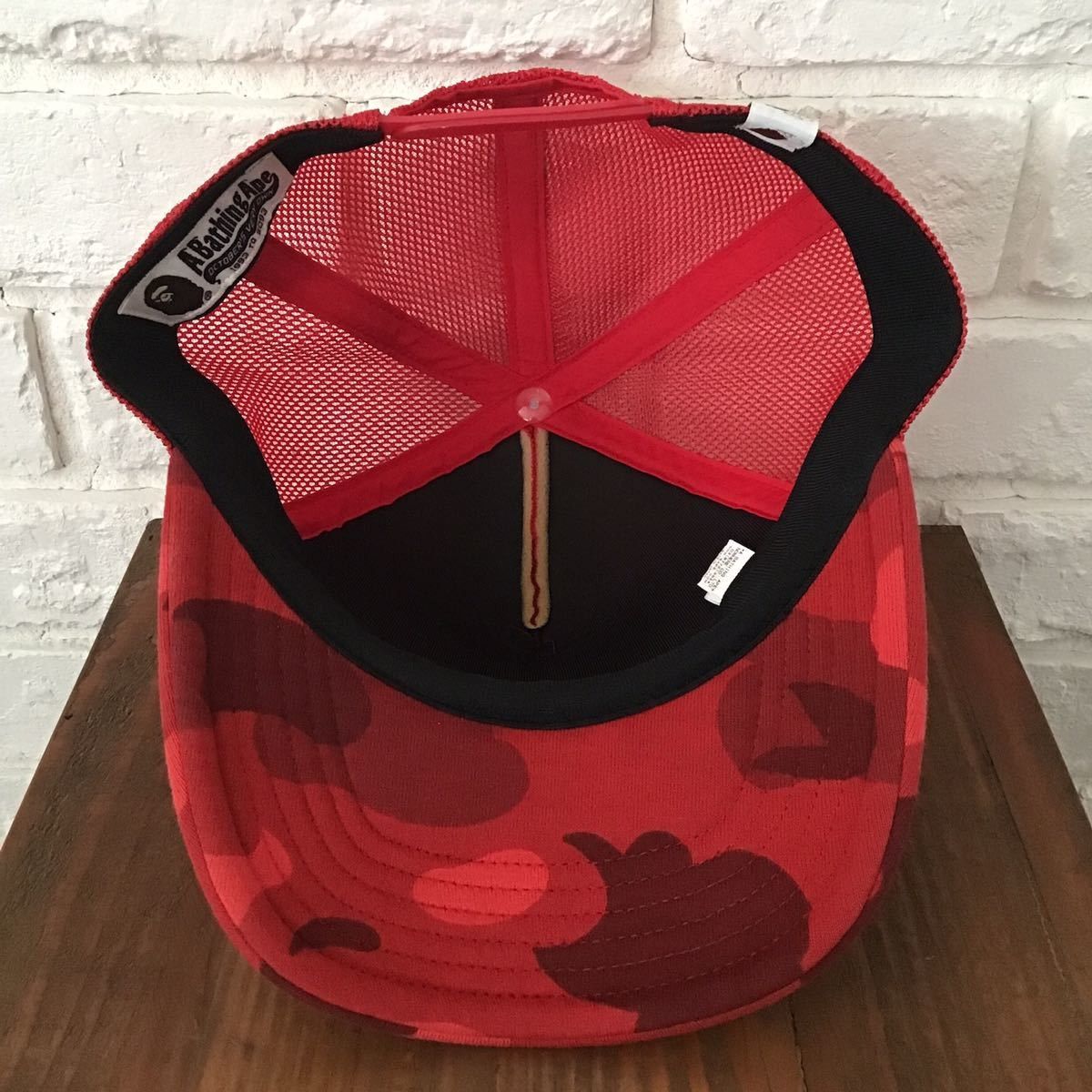 Bape × October's Very Own BAPE × OVO Red camo trucker hat cap Size ONE SIZE - 7 Thumbnail