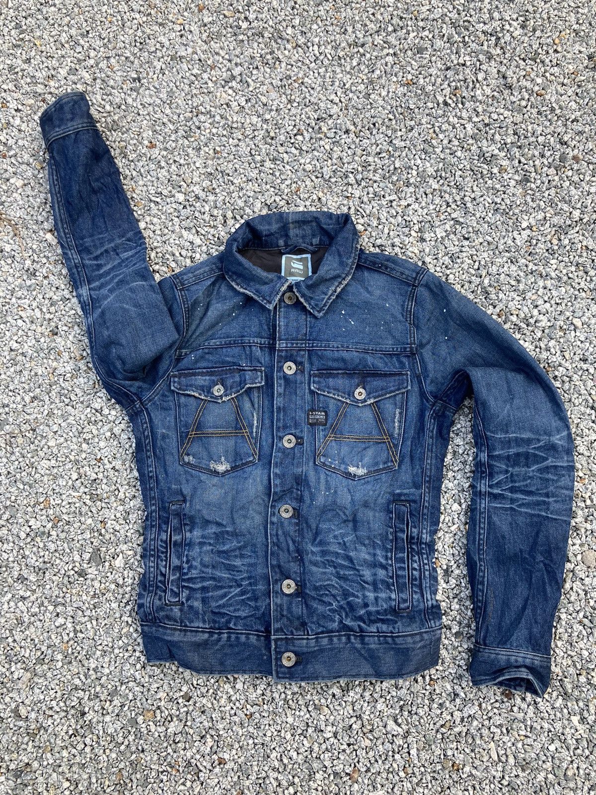 image of G Star Raw Denim Jacket in Blue, Men's (Size Medium)