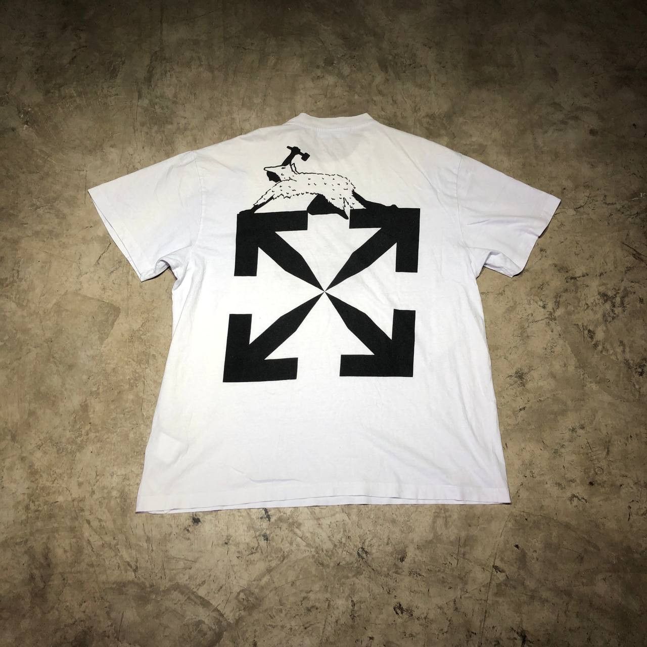 image of Off White Off-White World Caterpillar Arrows Tee, Men's (Size XL)