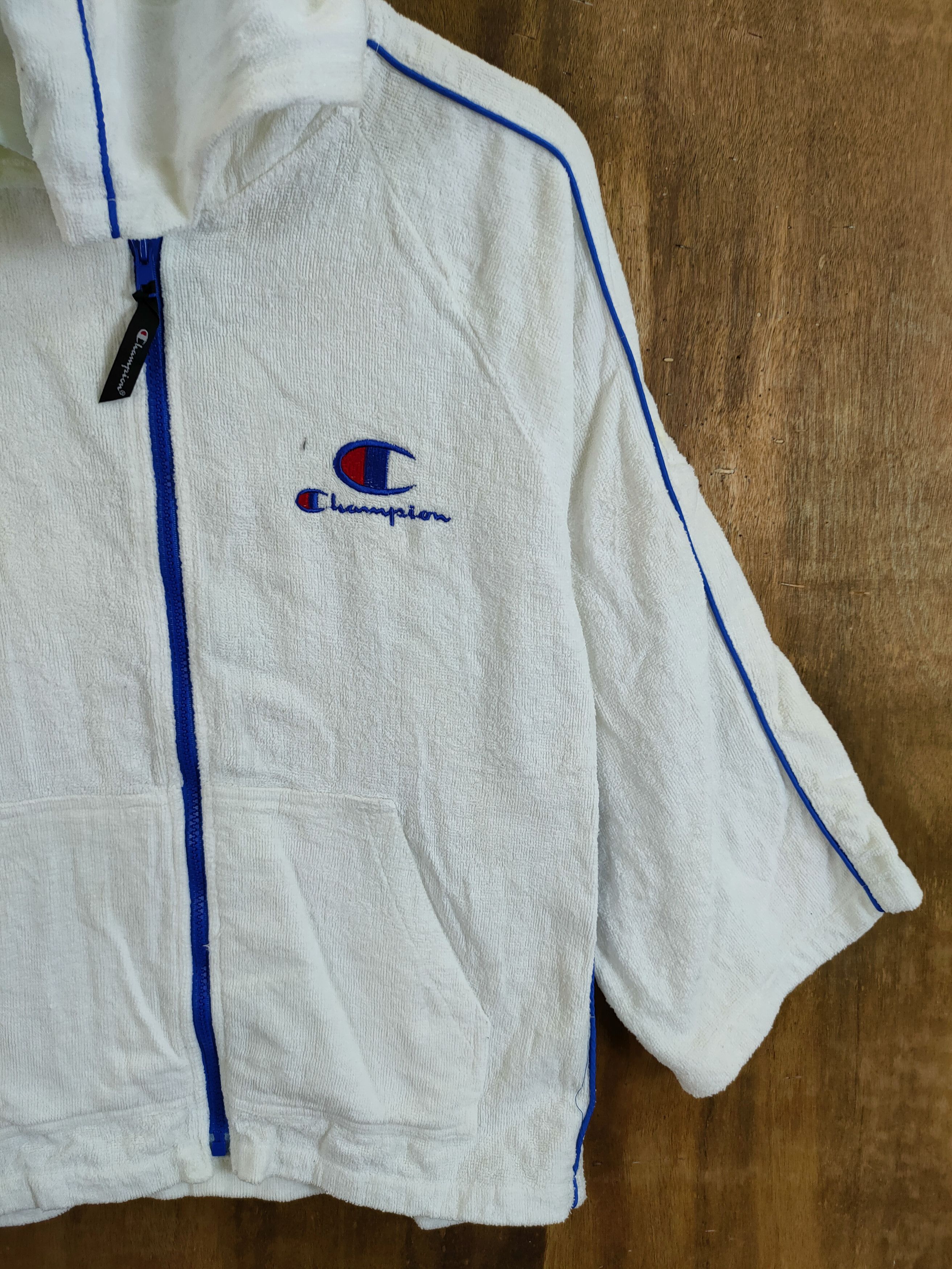 Champion DLL Champion Vintage fleece white hoodie sweater #878 Size US M / EU 48-50 / 2 - 8 Thumbnail